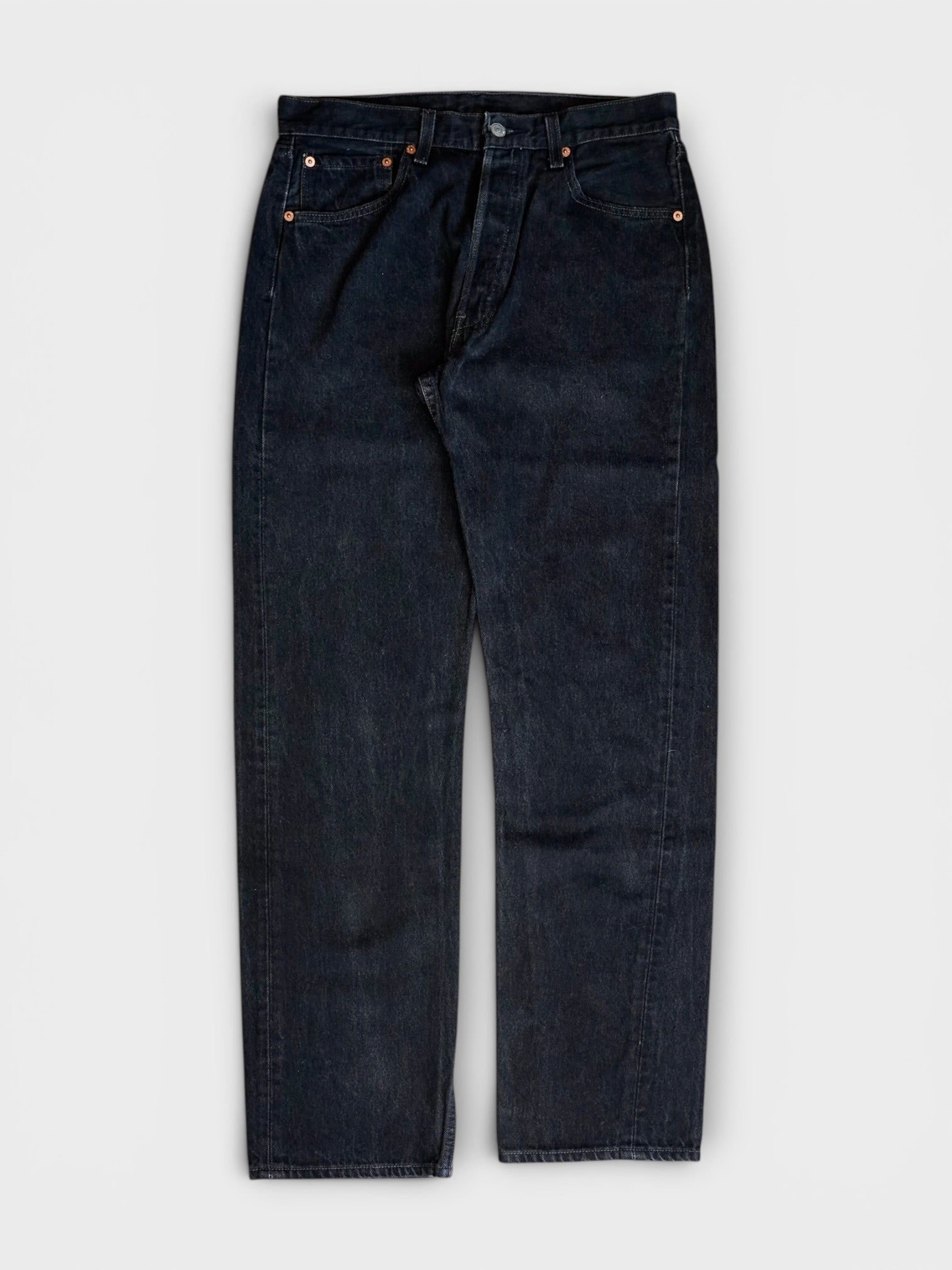 90's Levi's 501 後染めBlack denim made in USA【W32 L32】No.7
