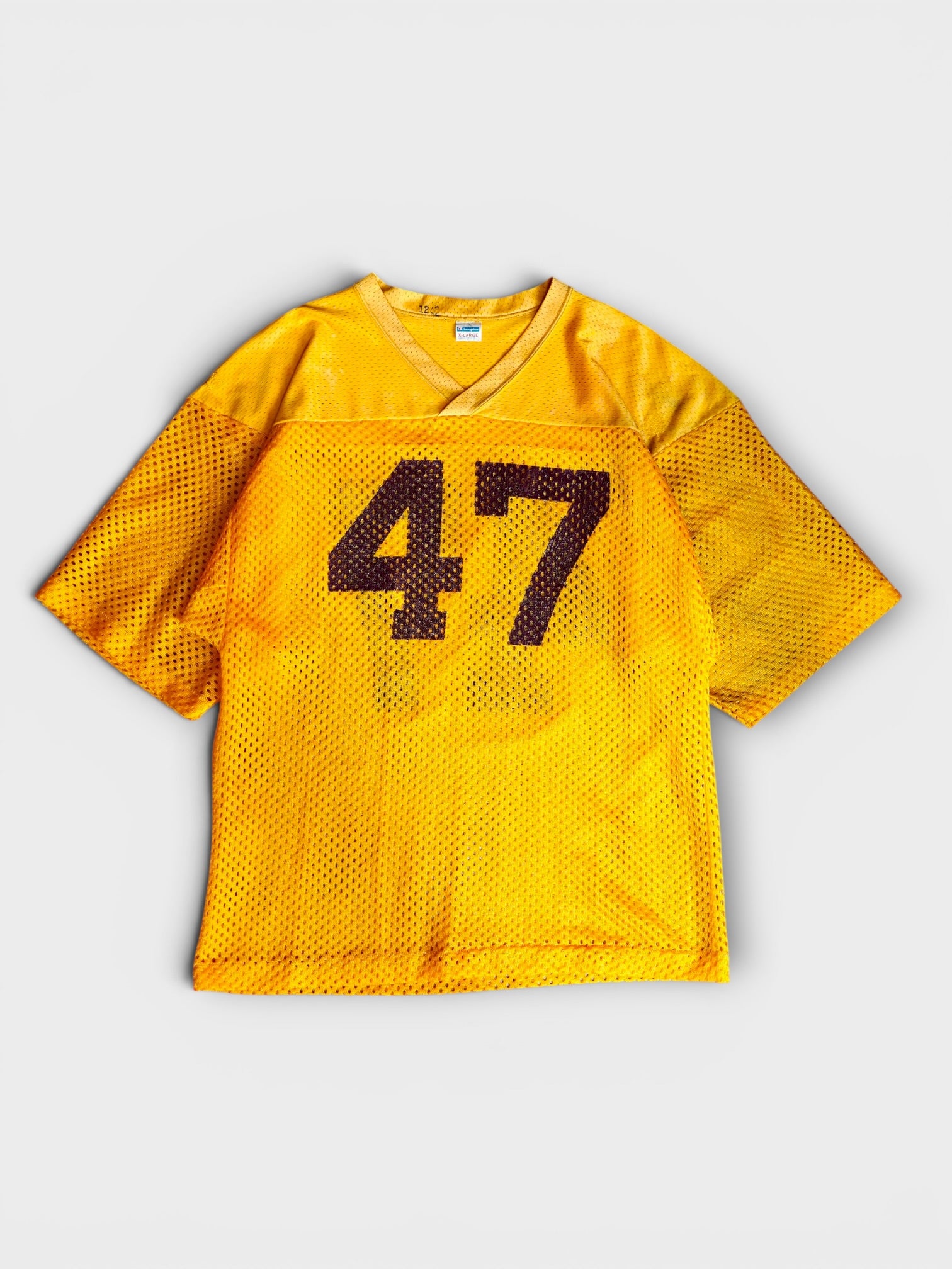 70's Champion Football tee mesh made in USA【XL】 チャンピオン