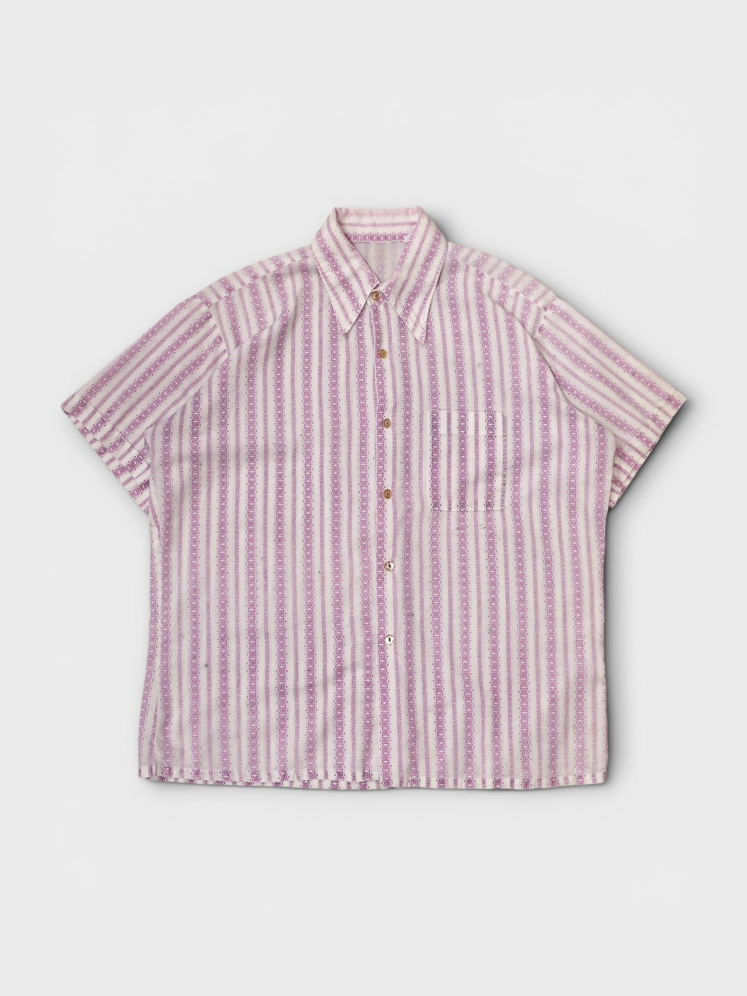 70's Unknown Stripe shirt S/S 【L-XL】ストライプ ショートスリーブ