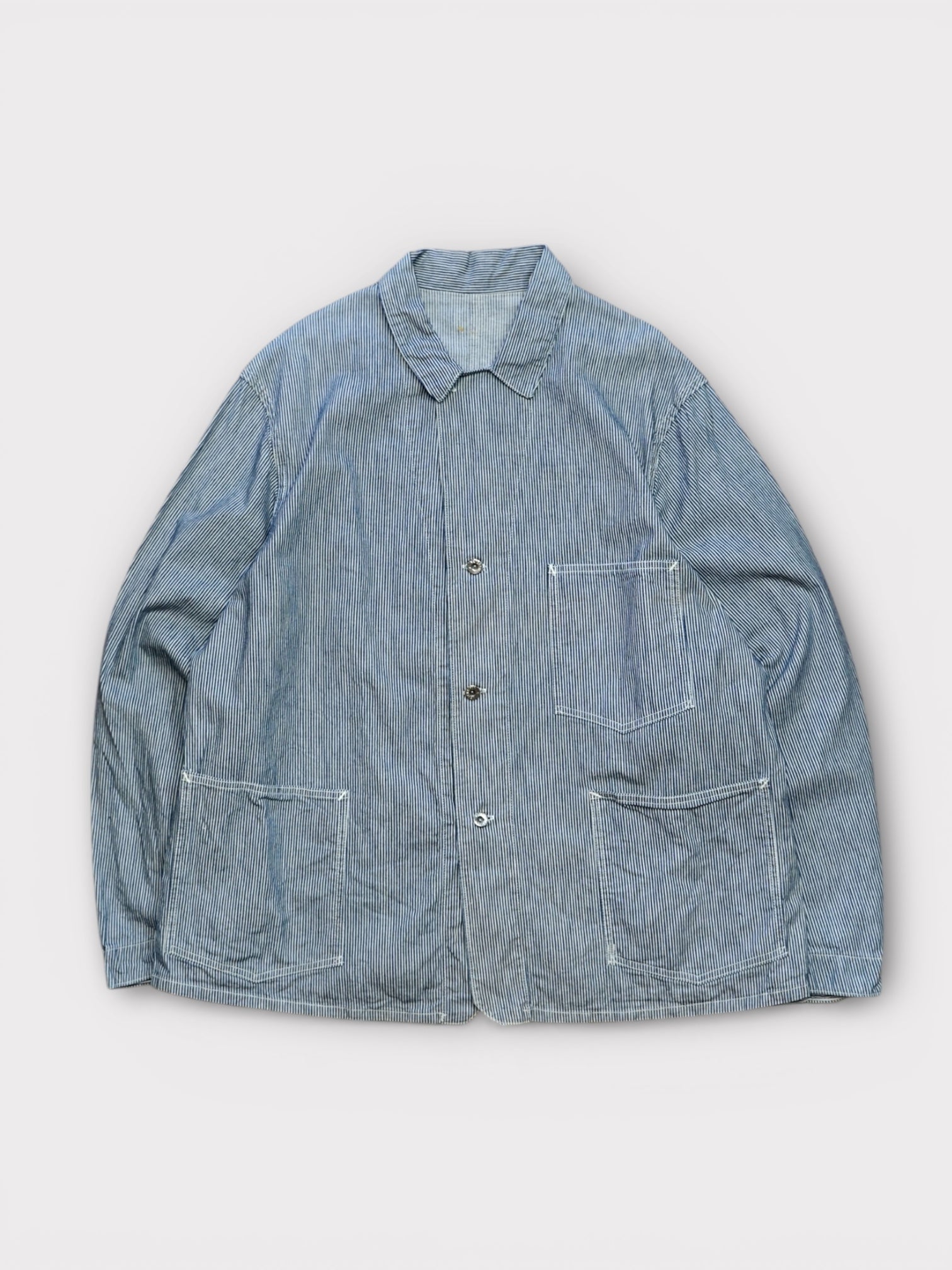 50's NEVER RIPUM Hickory coverall made in USA 【48-50】50年代