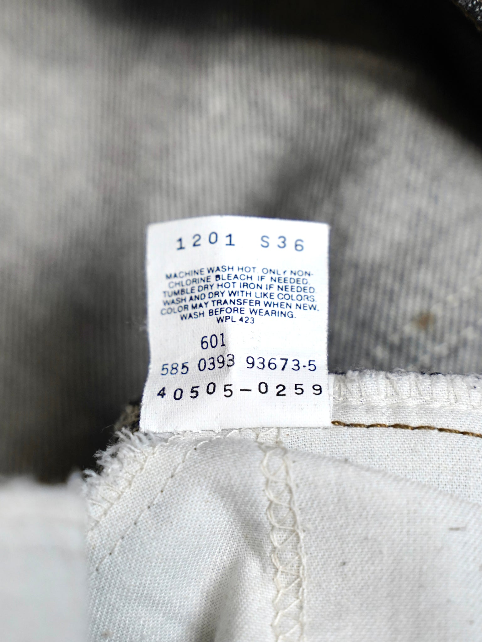 Deadstock 90's Levi's 505 先染め Black made in USA デッドストック