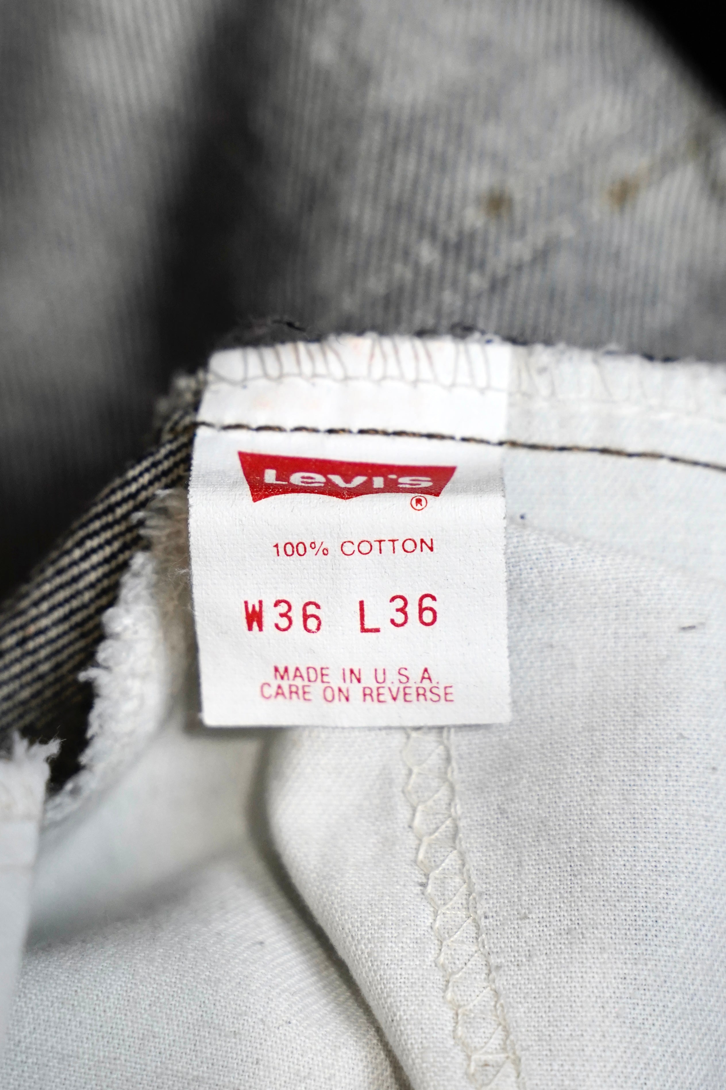 Deadstock 90's Levi's 505 先染め Black made in USA デッドストック
