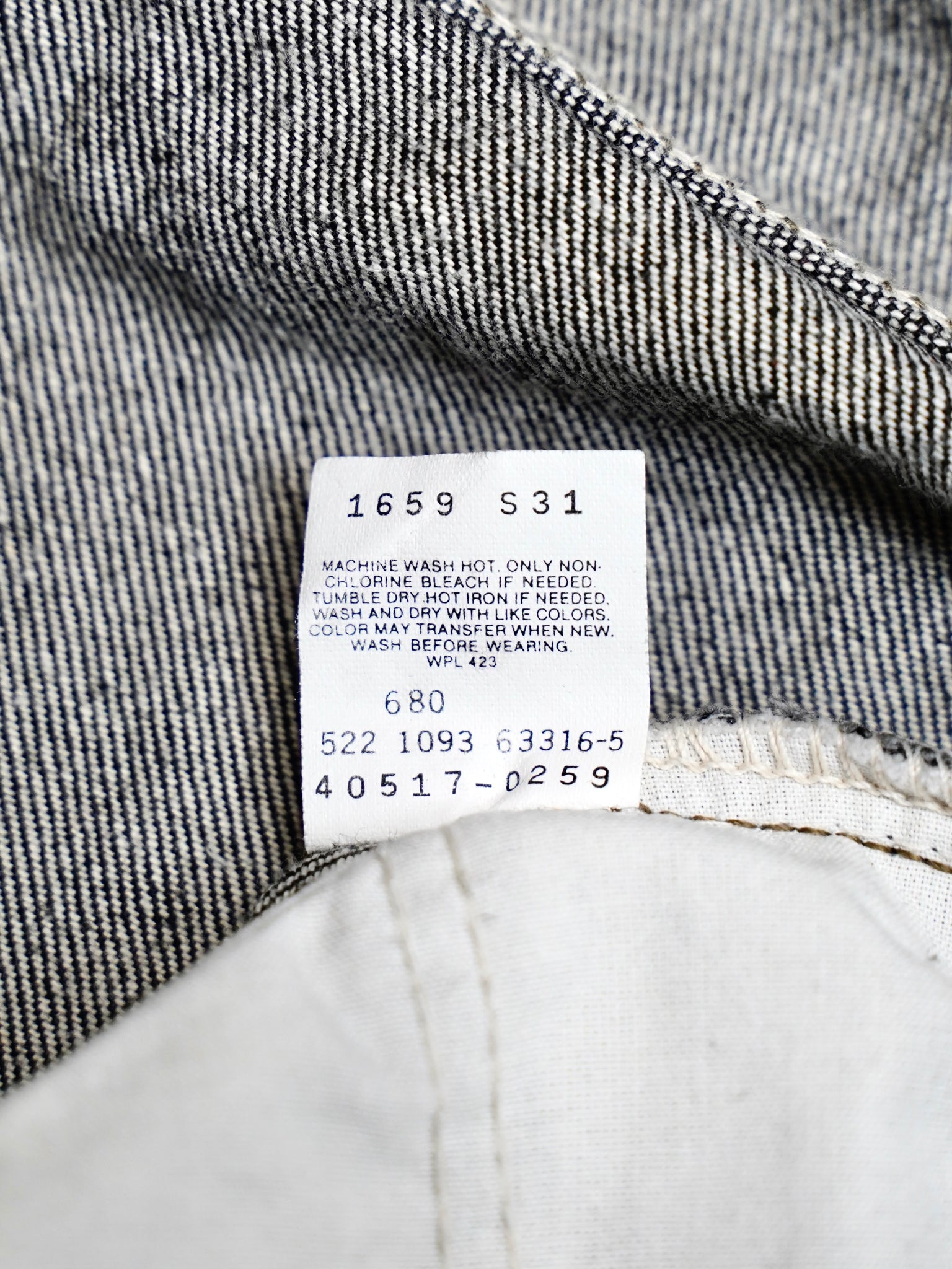 Deadstock 90's Levi's 517 先染め Black made in USA 【W36 L36