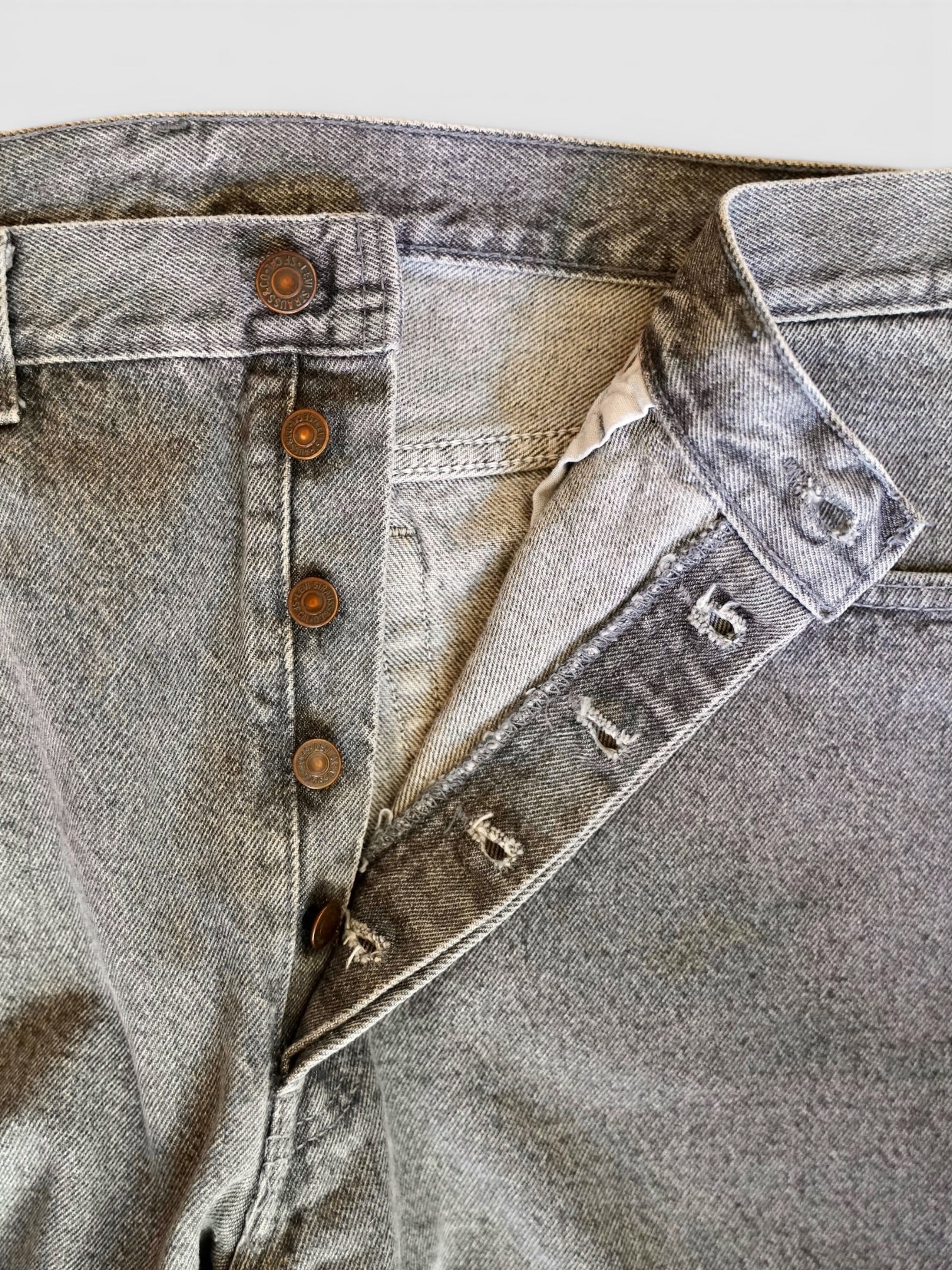 90's Levi's 501 Black 先染め denim made in USA【W34 L28.5】No.1