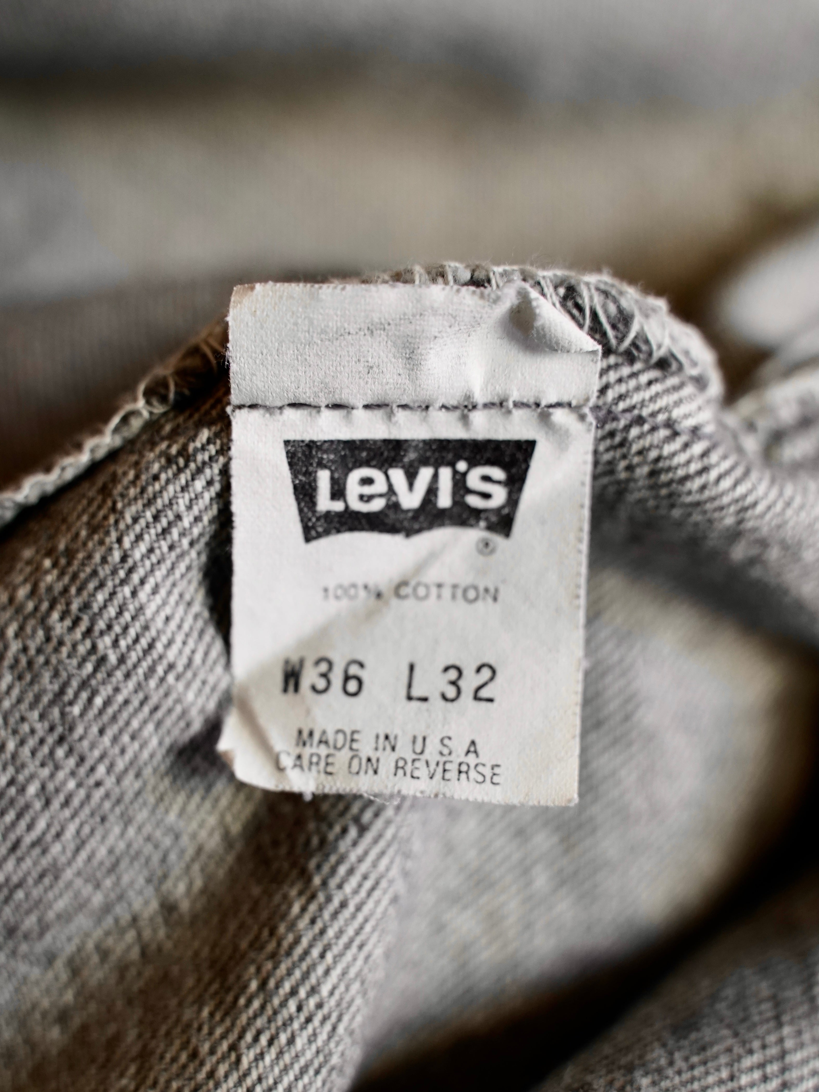 90's Levi's 501 Black 先染め denim made in USA【W34 L28.5】No.1