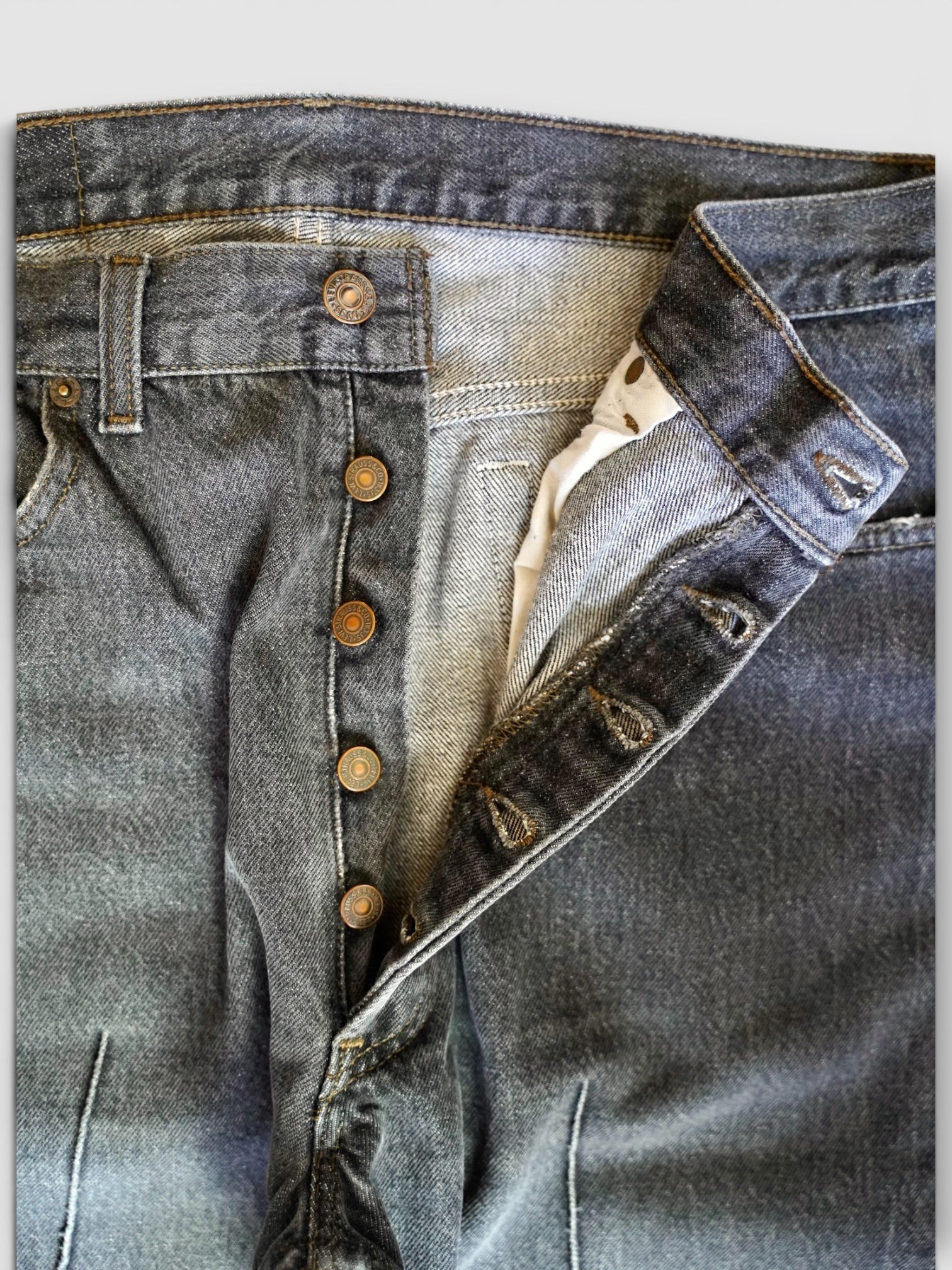 90's Levi's 501 先染めBlack denim made in USA【W34 L30】No.3