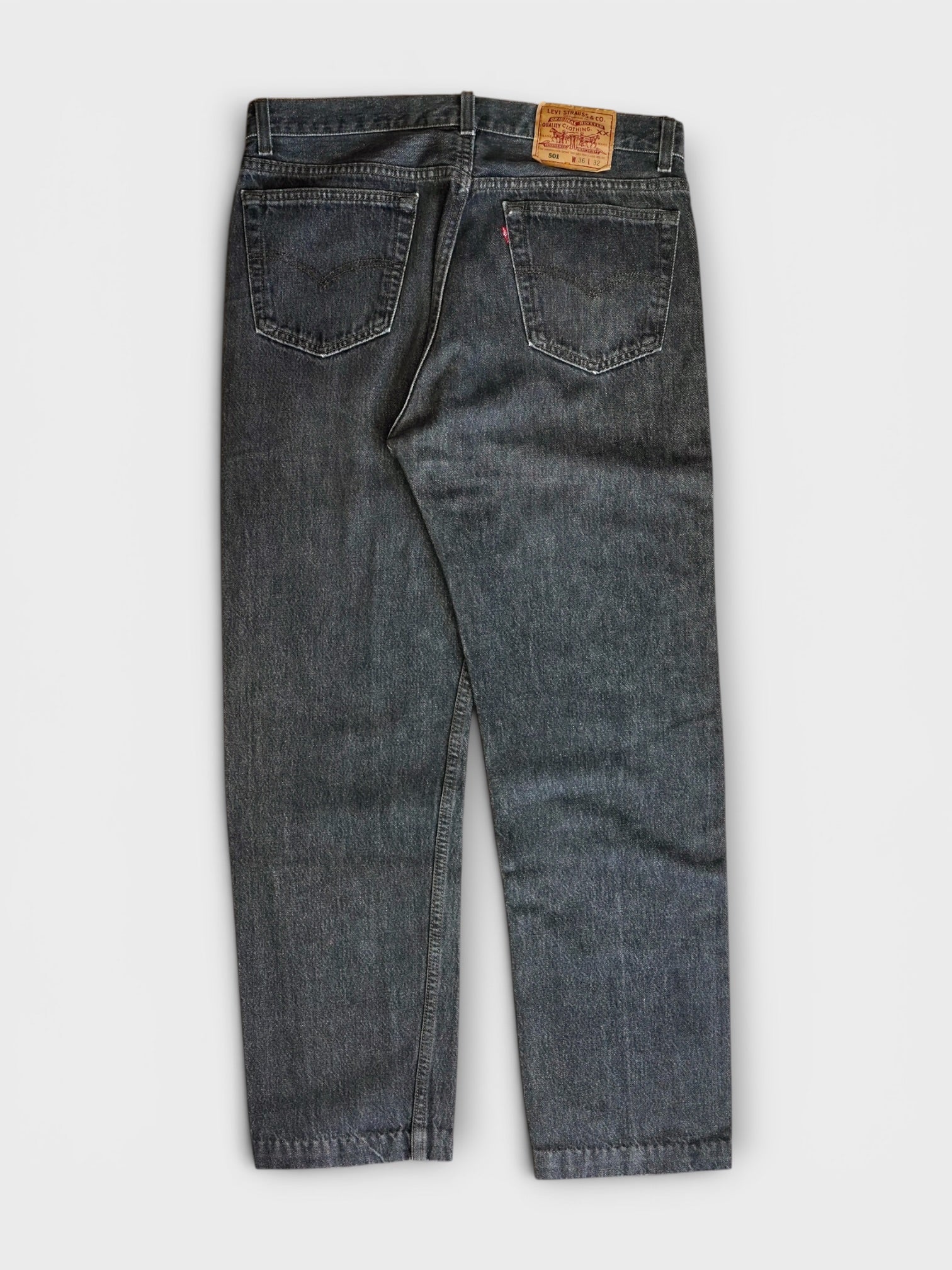90's Levi's 501 先染めBlack denim made in USA【W34 L30】No.3