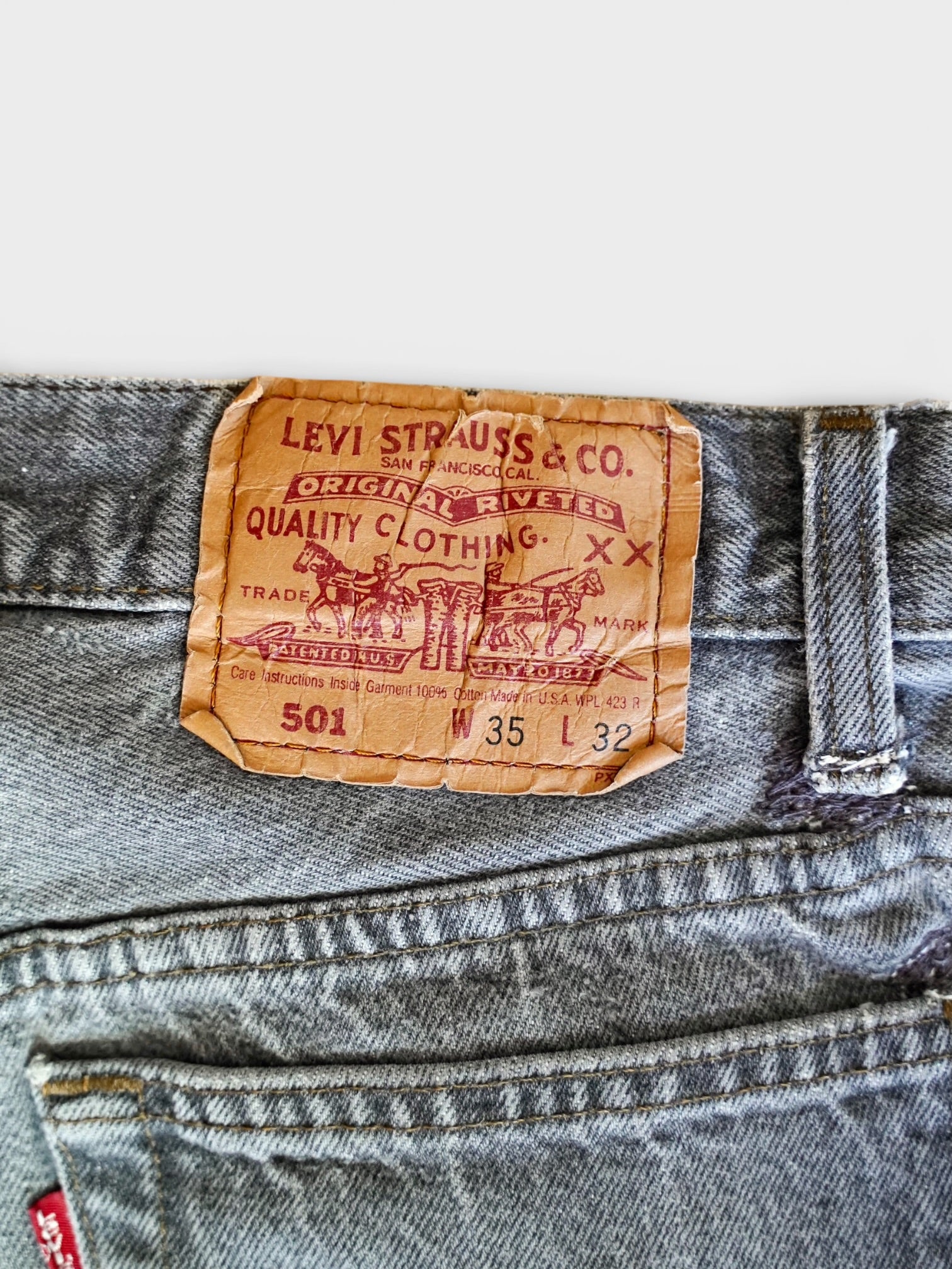 90's Levi's 501 先染めBlack denim made in USA【W34 L30.5】No.6