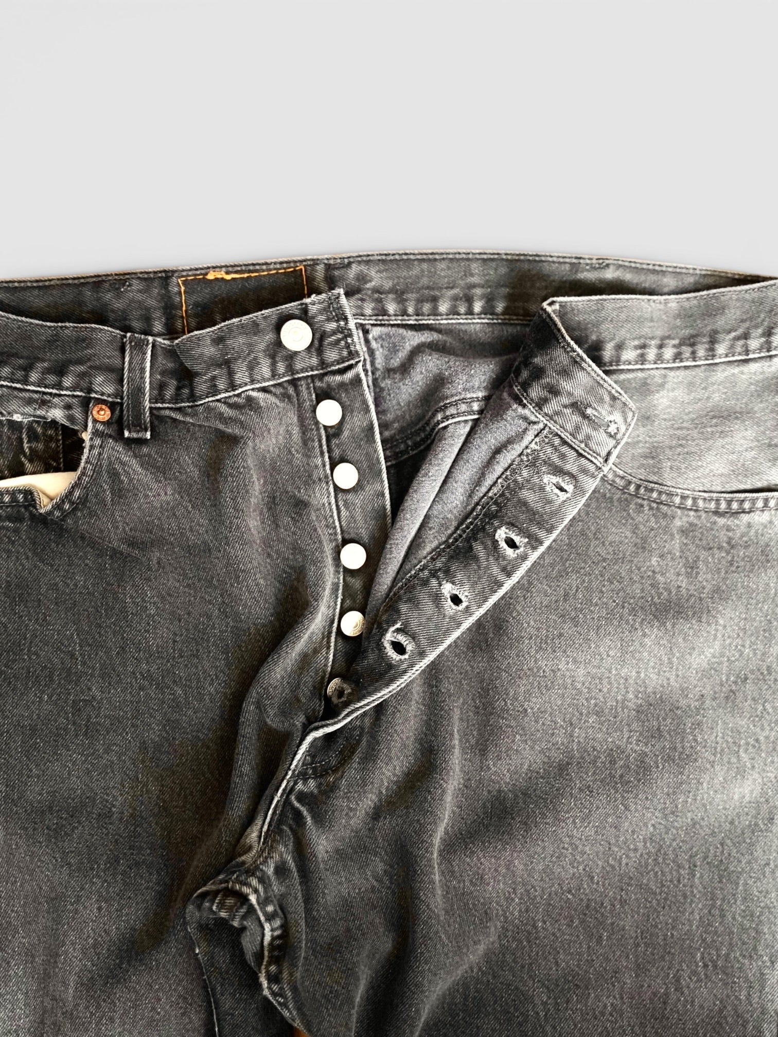 90's Levi's 501 後染めBlack denim made in USA【W38 L34】No.11