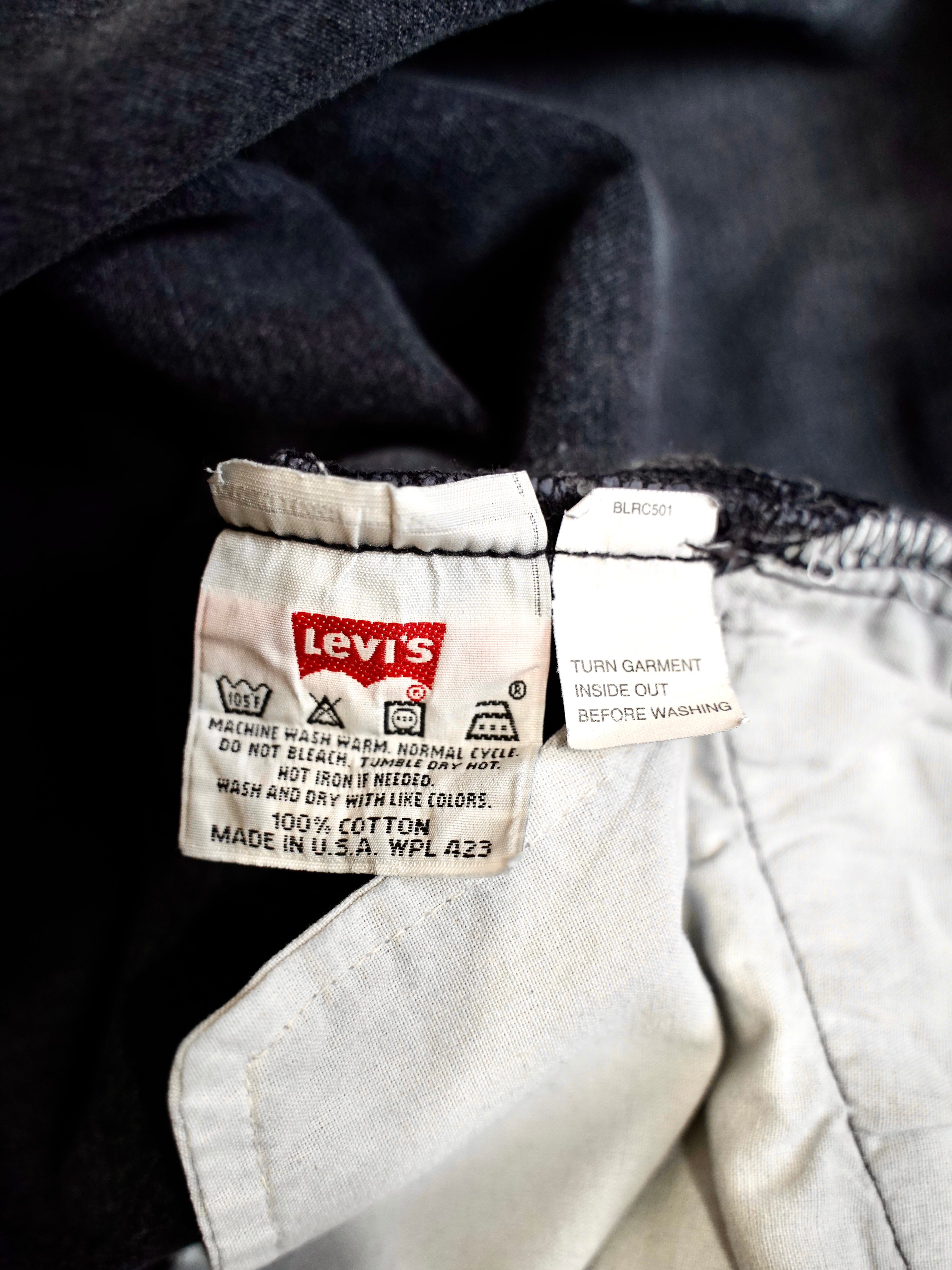 90's Levi's 501 後染めBlack denim made in USA【W38 L34】No.11