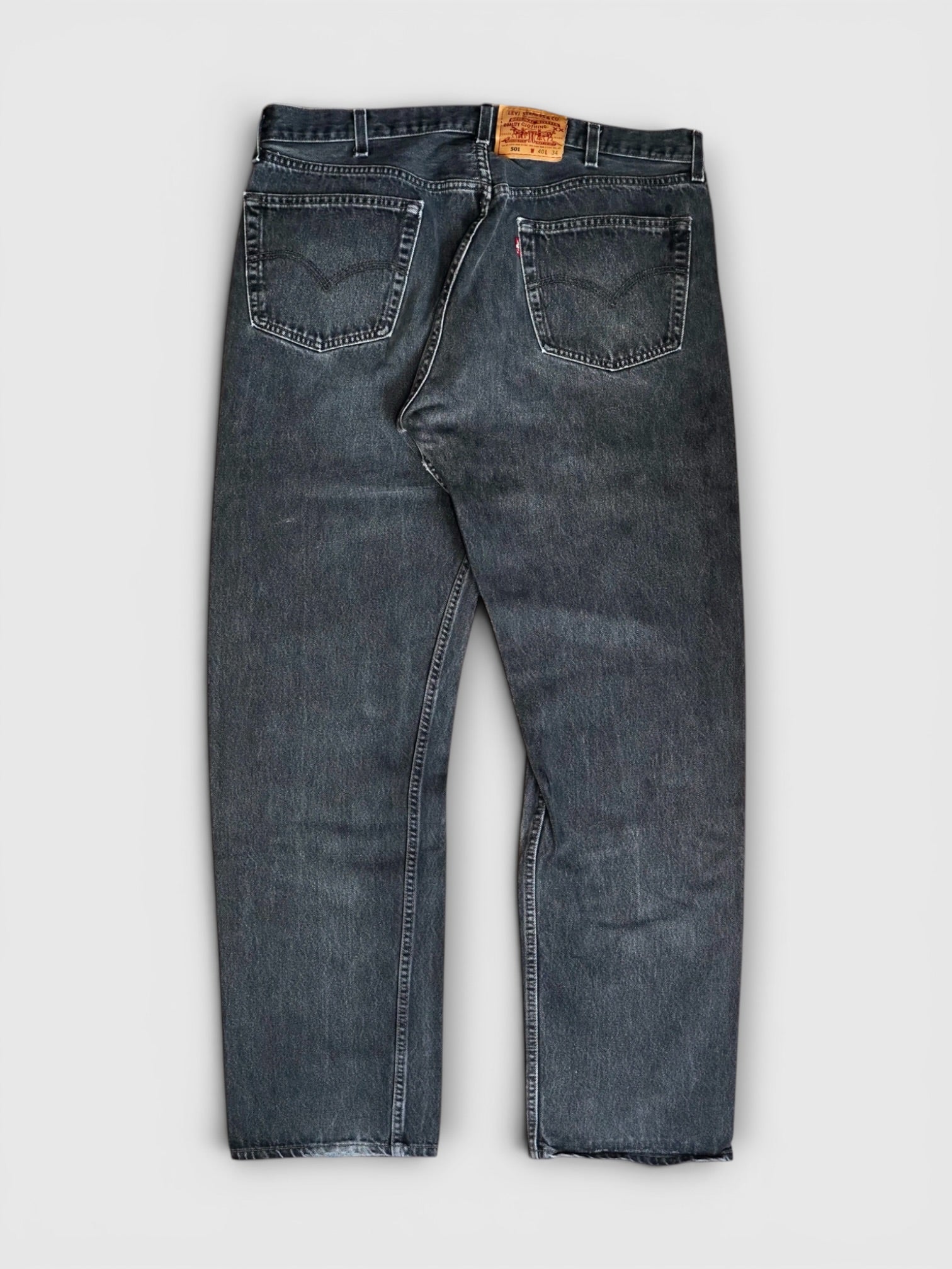 90's Levi's 501 後染めBlack denim made in USA【W38 L34】No.11