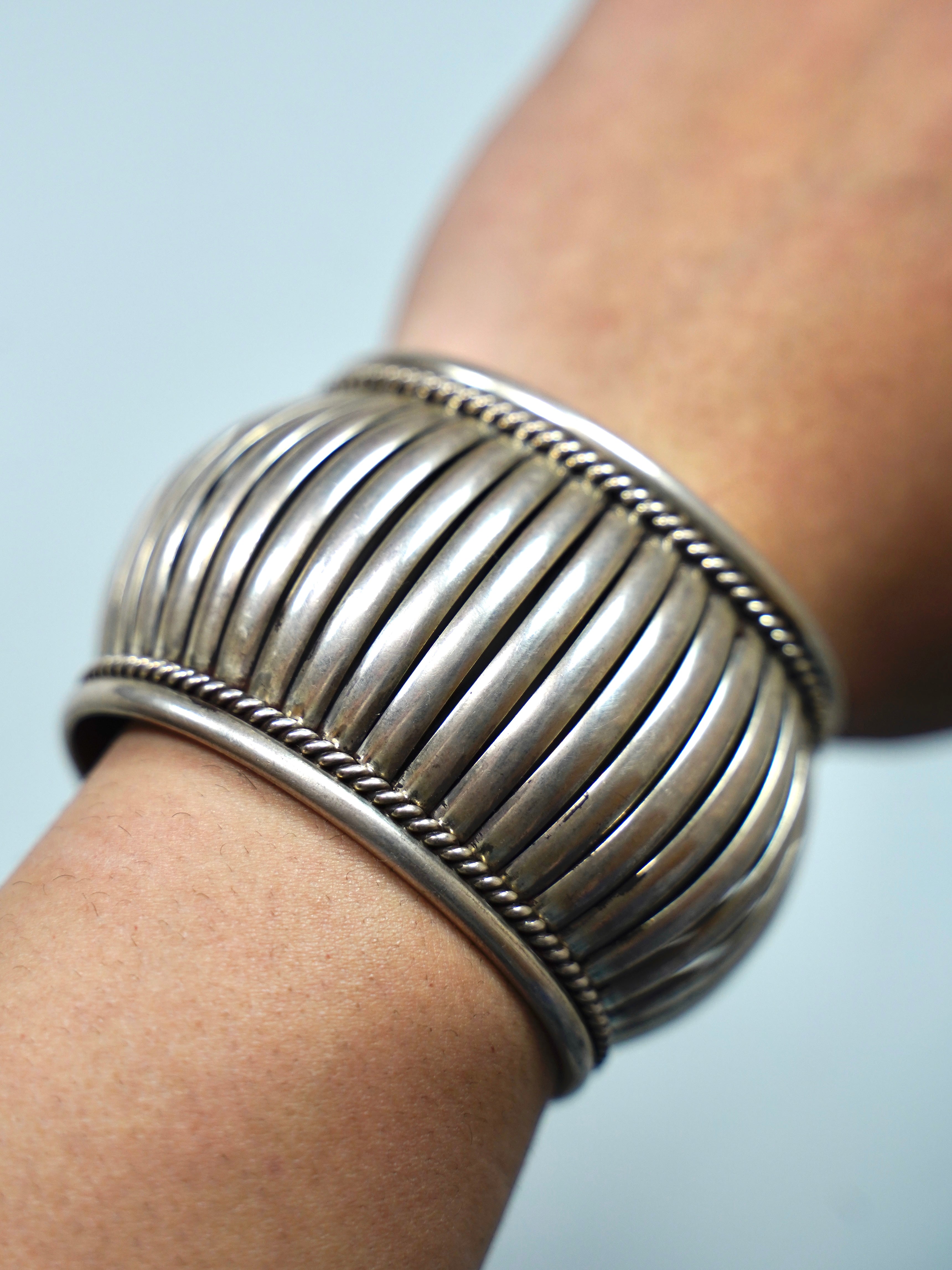 Navajo THOMAS CHARLEY Silver Bangle No.2 ナバホ族 トーマス