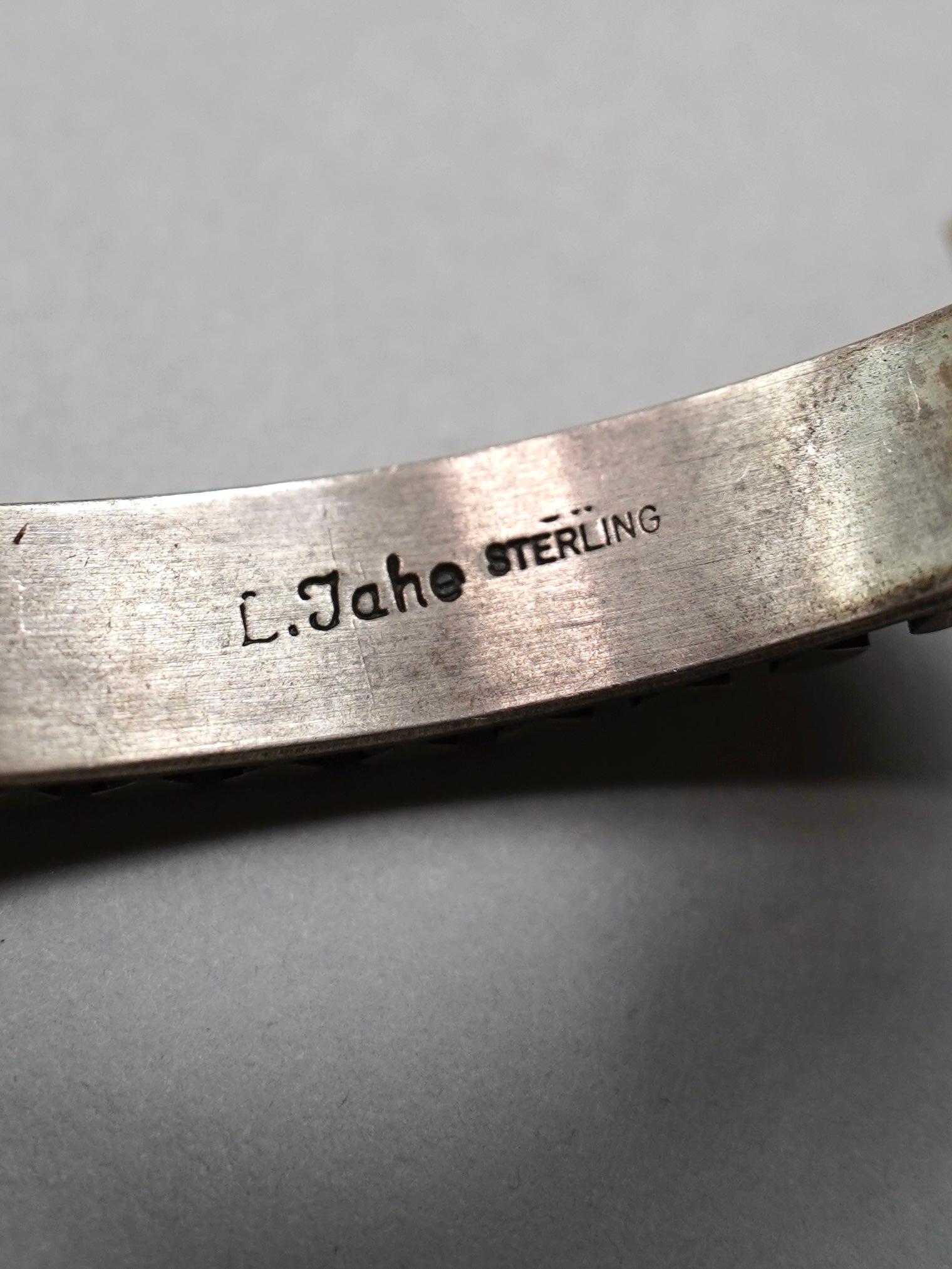 Navajo Leander Tahe Silver Bangle No.3 ナバホ族 リアンダータヒ