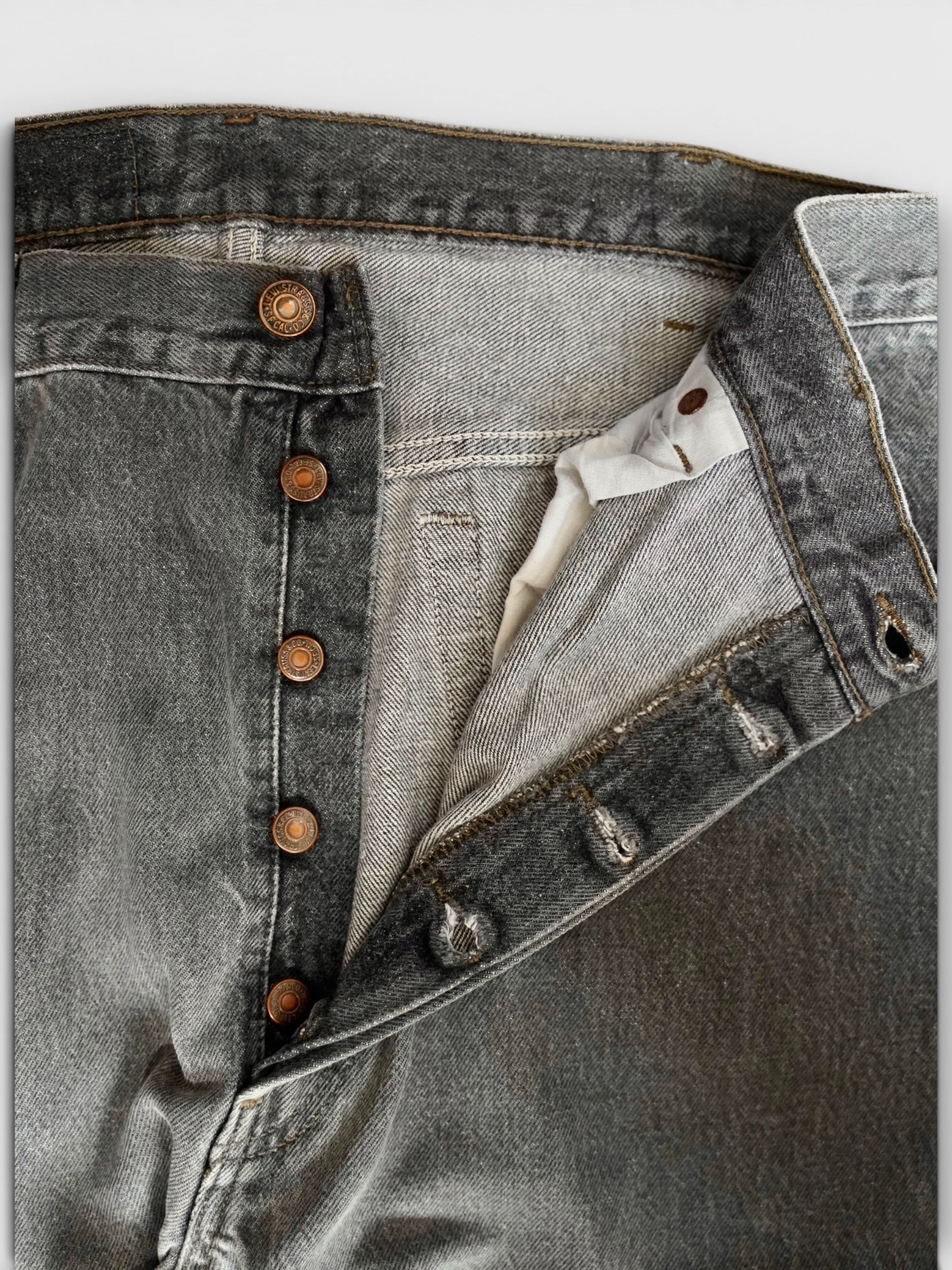 90's Levi's 501 先染めBlack denim made in USA【W38 L30】No.16