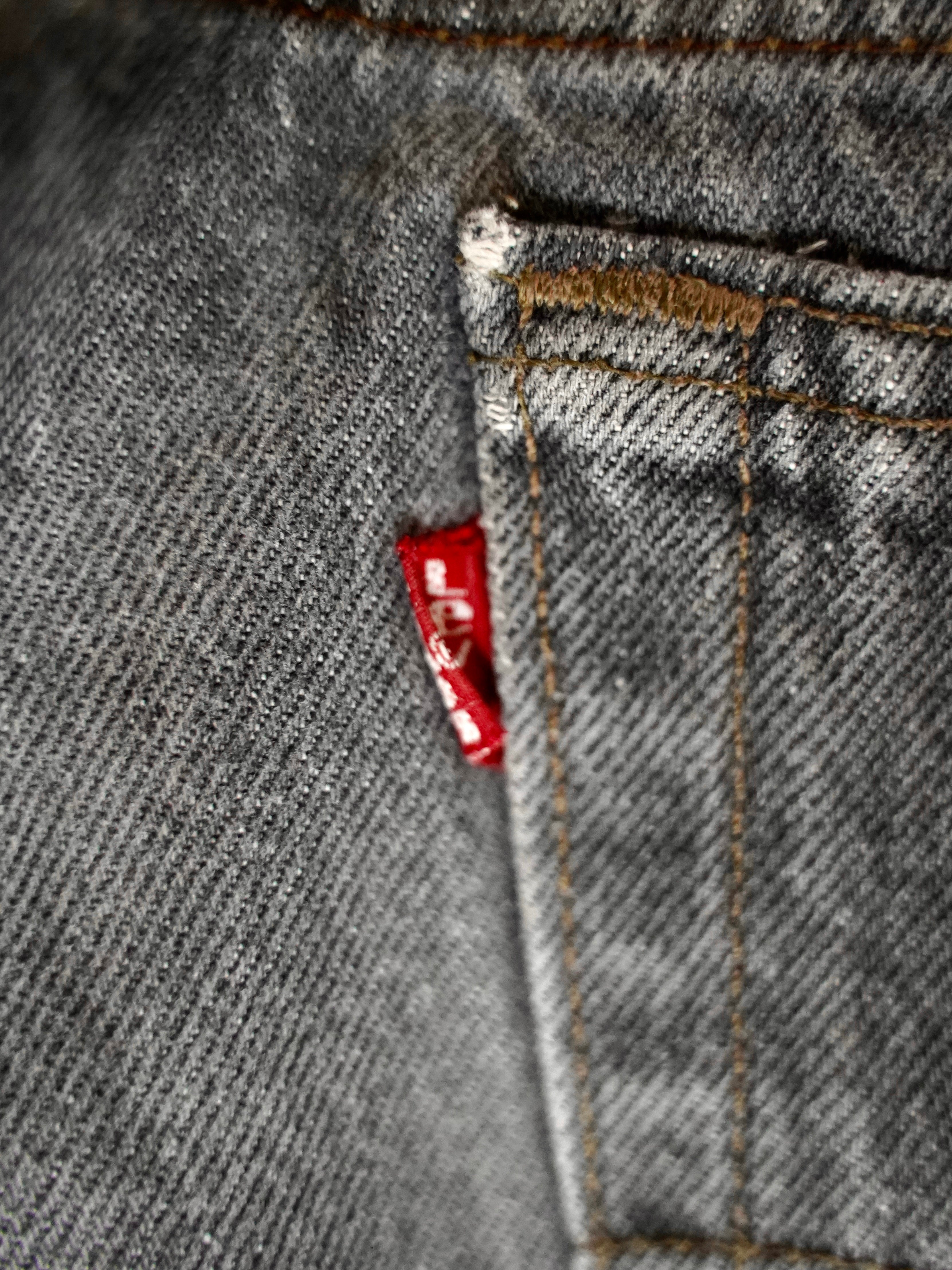 90's Levi's 501 先染めBlack denim made in USA【W38 L30】No.16