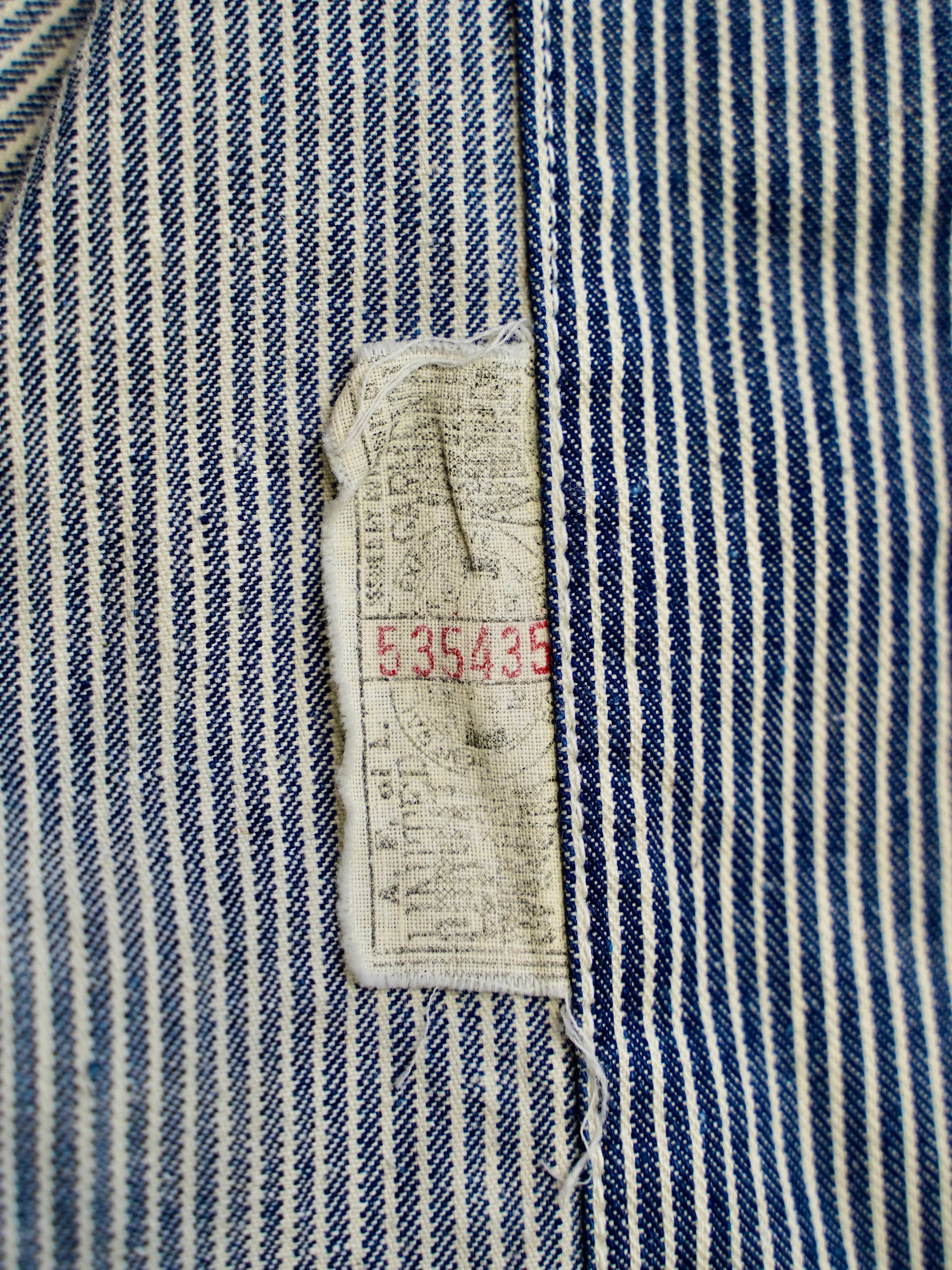 50's NEVER RIPUM Hickory coverall made in USA 【48-50】50年代