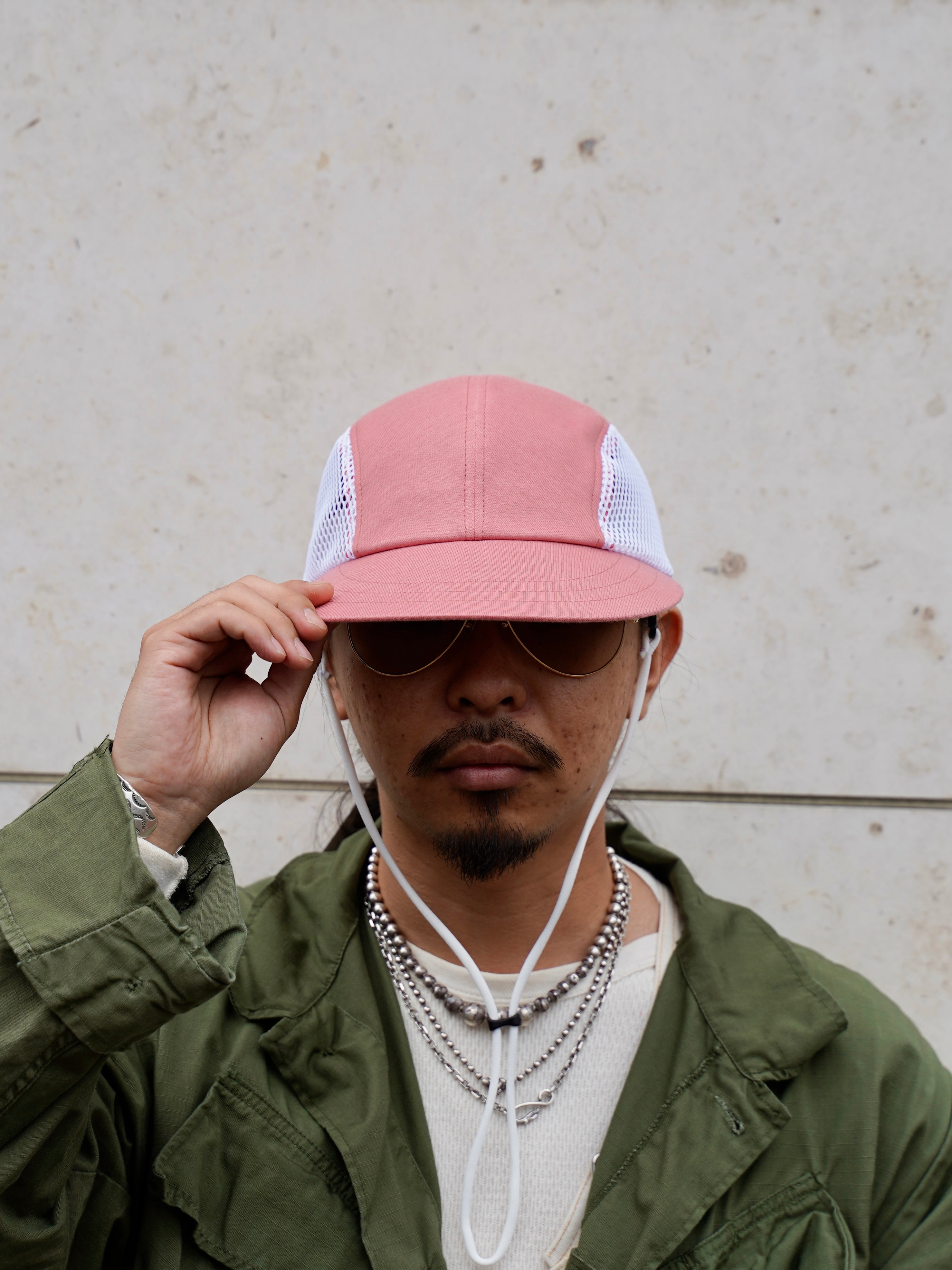 帽子 90s Long Bill cap white No Cap Lightweight Long bill Cap made in Japan 【Free】 ノー