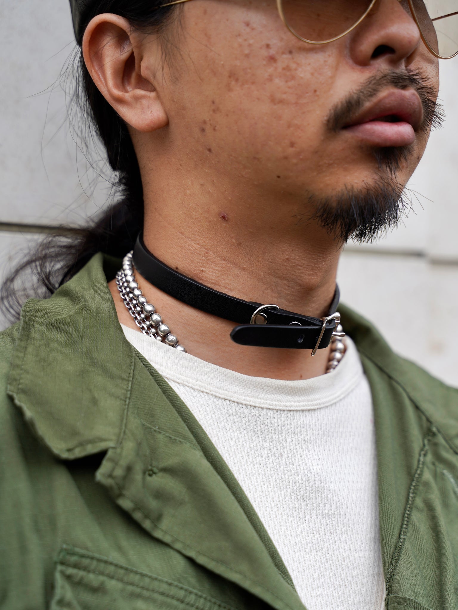 FUNK PLUS Plain Leather Choker 0.5 made in USA【Free】 ファンク