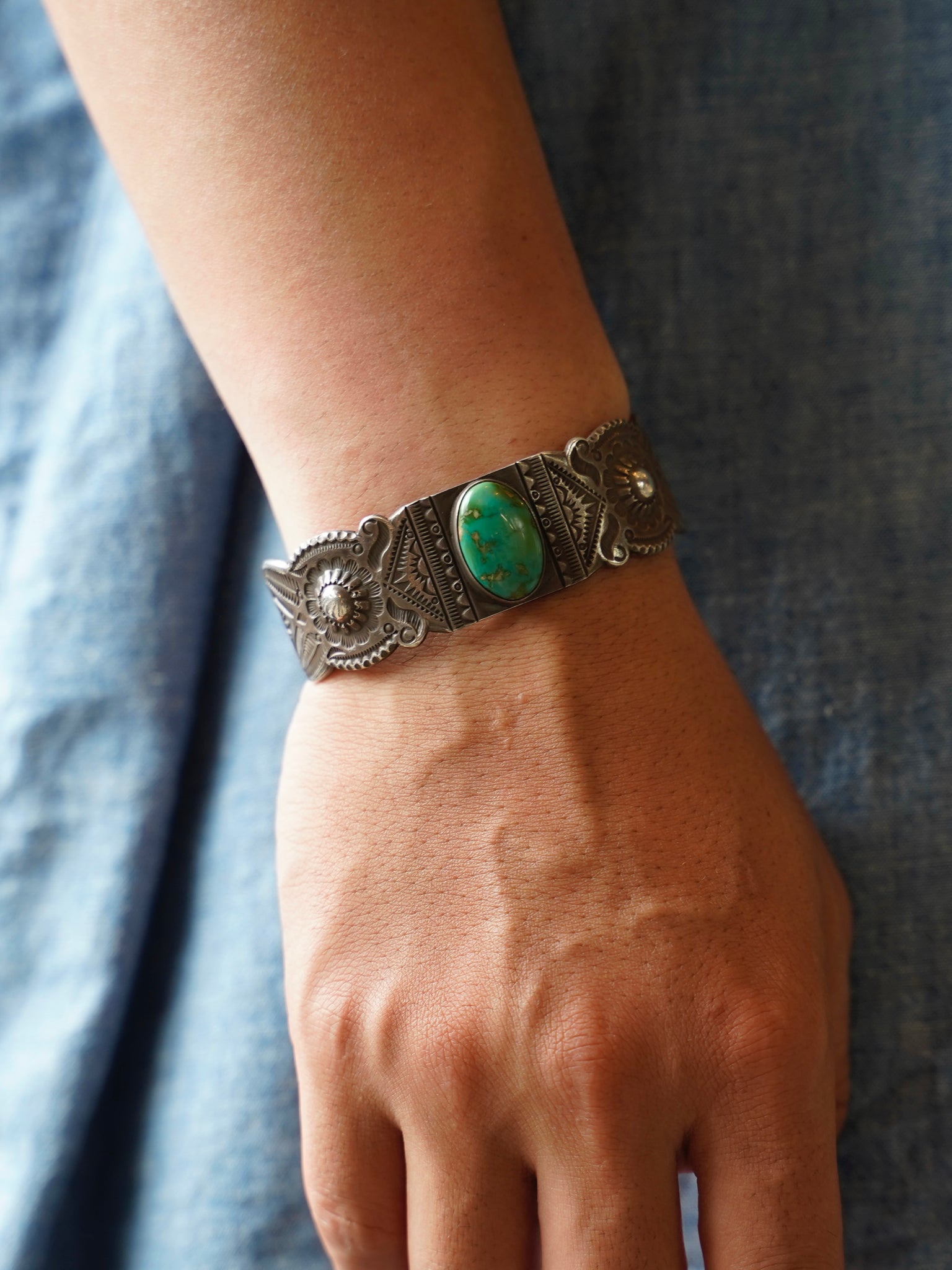 Edison Sandy Smith bracelet ナバホ Native American, Edison Sandy Smith, Sterling Bracelet