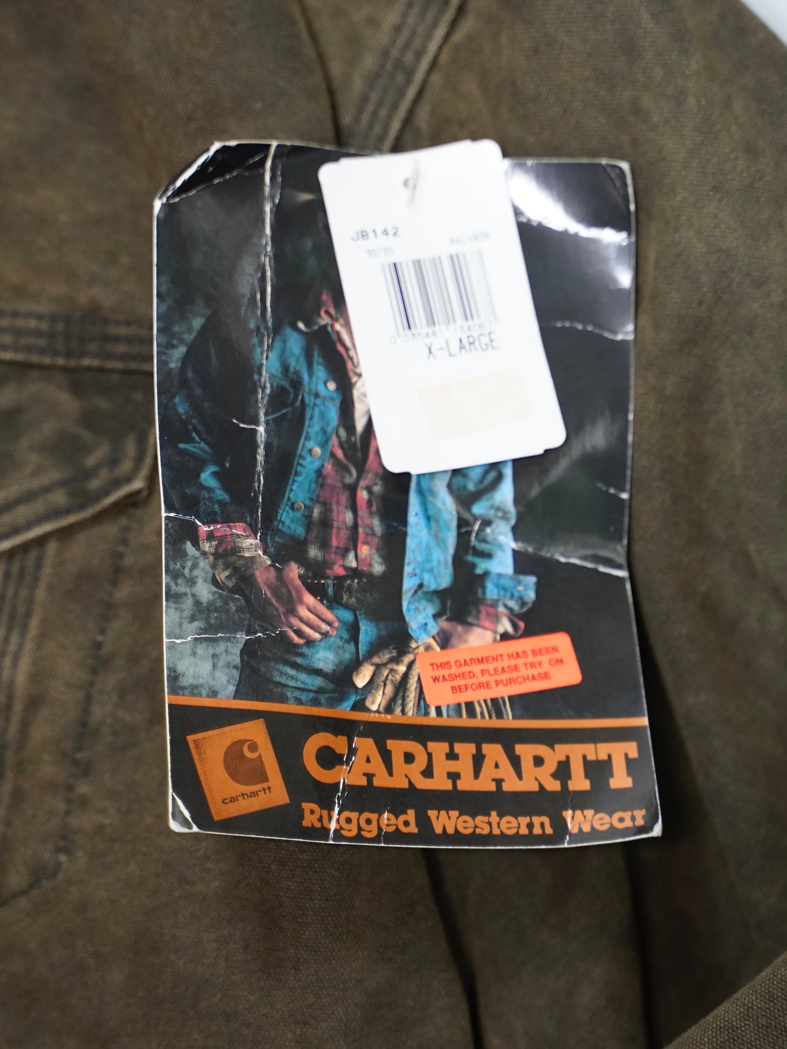 Deadstock 90's Carhartt Washed Tracker Jacket JB142 
