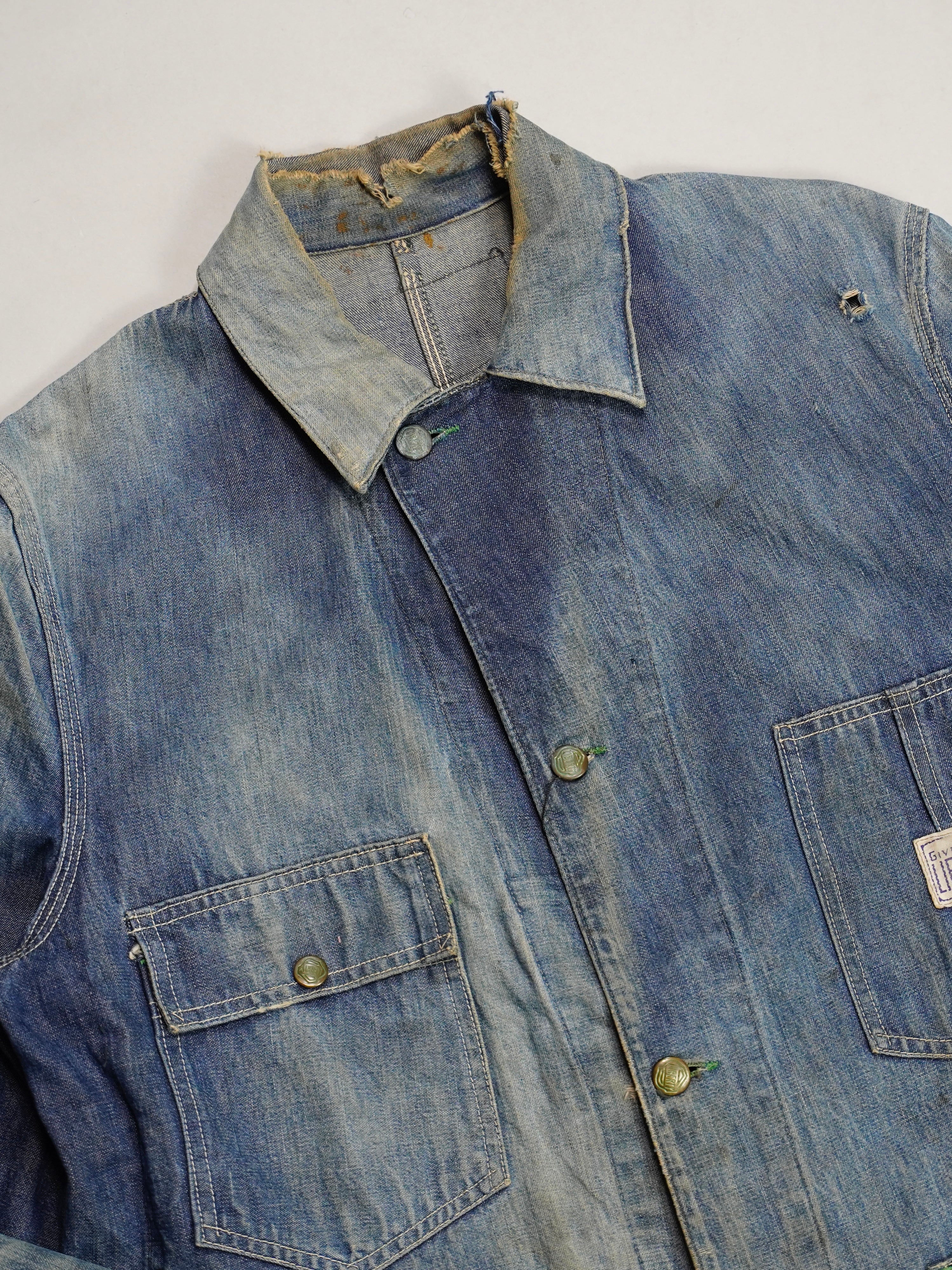 40's LIBERTY Denim coverall made in USA【40】大戦カバーオール