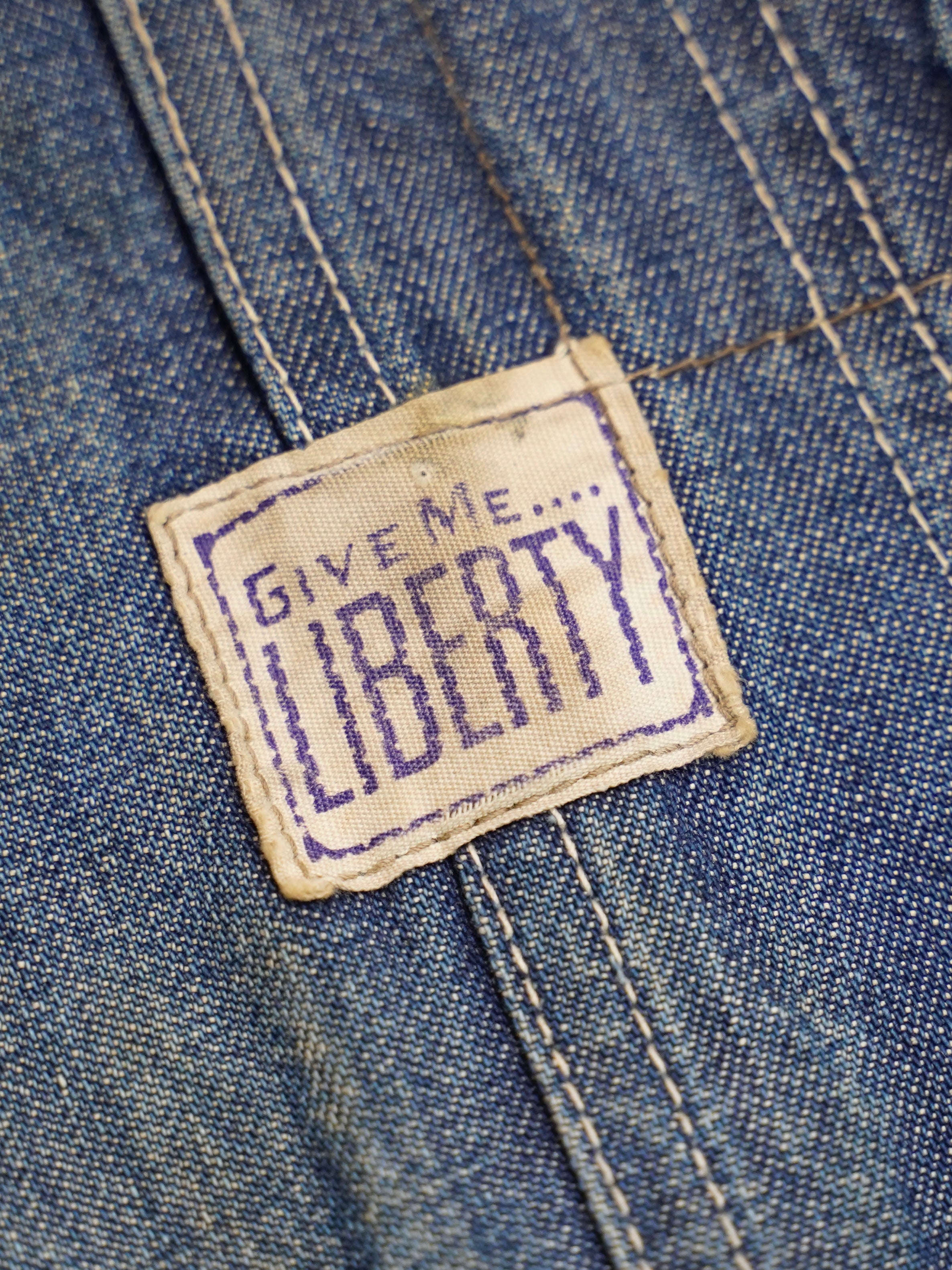 40's LIBERTY Denim coverall made in USA【40】大戦カバーオール