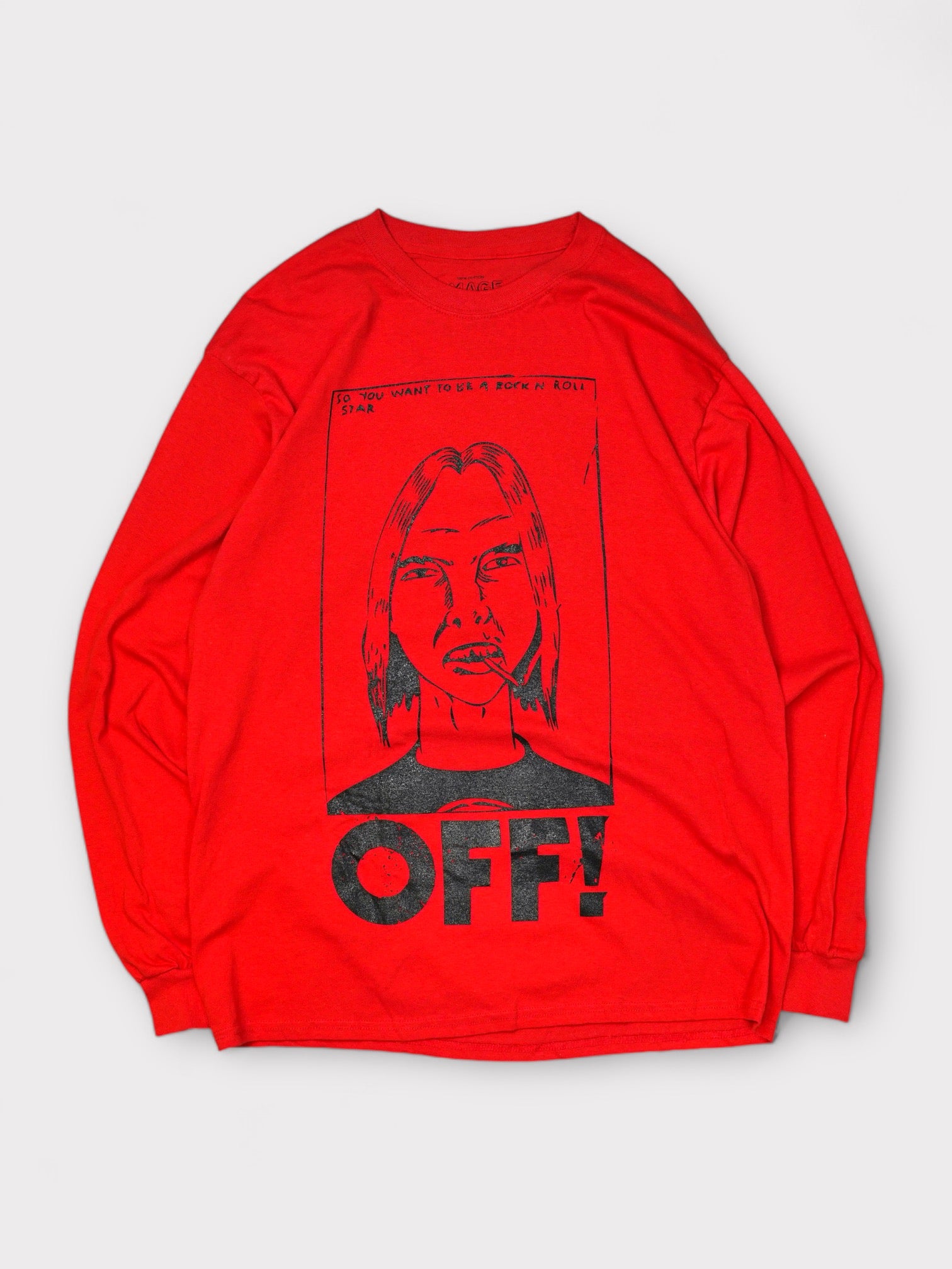 IMAGE CLUB Ltd Sample ”OFF！” Design by ”Raymond Pettibon” L/S made in USA【L】イメージクラブリミテッド オフ レイモンド・ペティボン