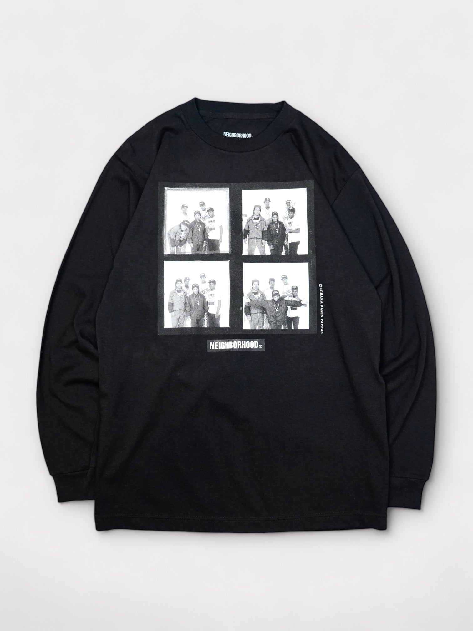 IMAGE CLUB Ltd × NEIGHBORHOOD Sample "N.W.A" photo by "Ithaka Darin Papas" L/S made in USA【M】 イメージクラブリミテッド ネイバーフッド