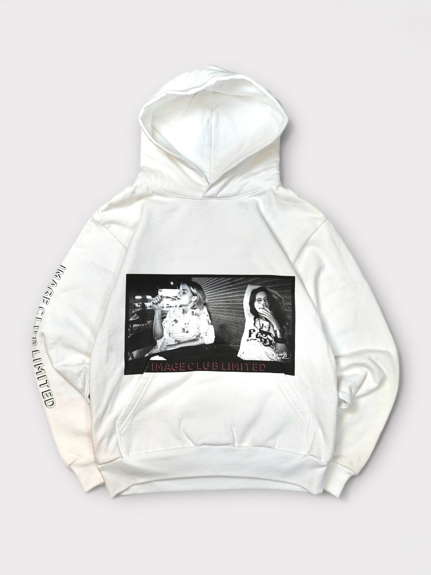 IMAGE CLUB Ltd Sample "1982 Smoking Kids" photo by "Geoff Moore" Heavy weight hoodie made in USA【S】イメージクラブリミテッド