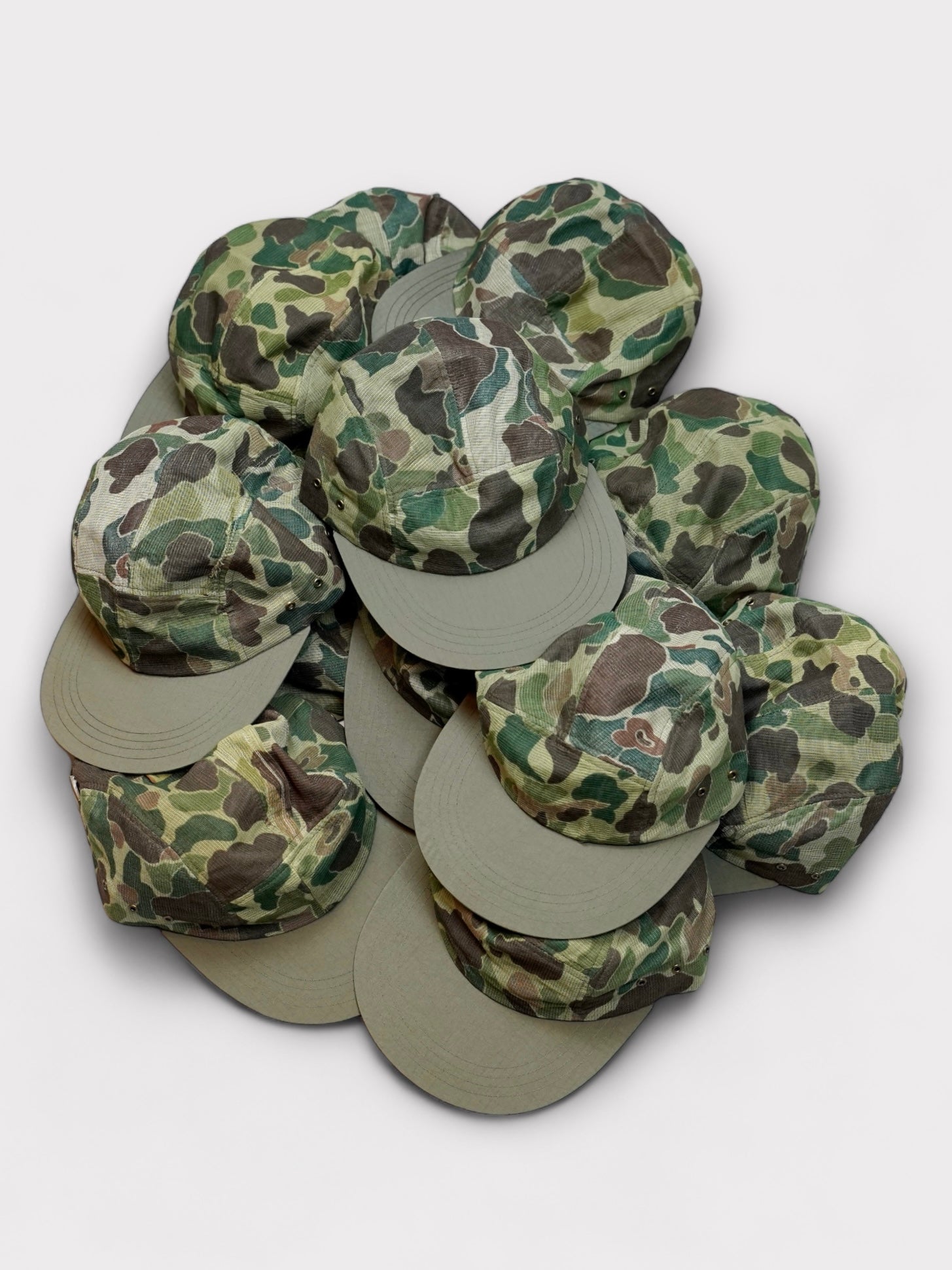 PRIVENT × LIOT 40's USMC Duck Hunter Camo mosquito net Longbill Cap 프리