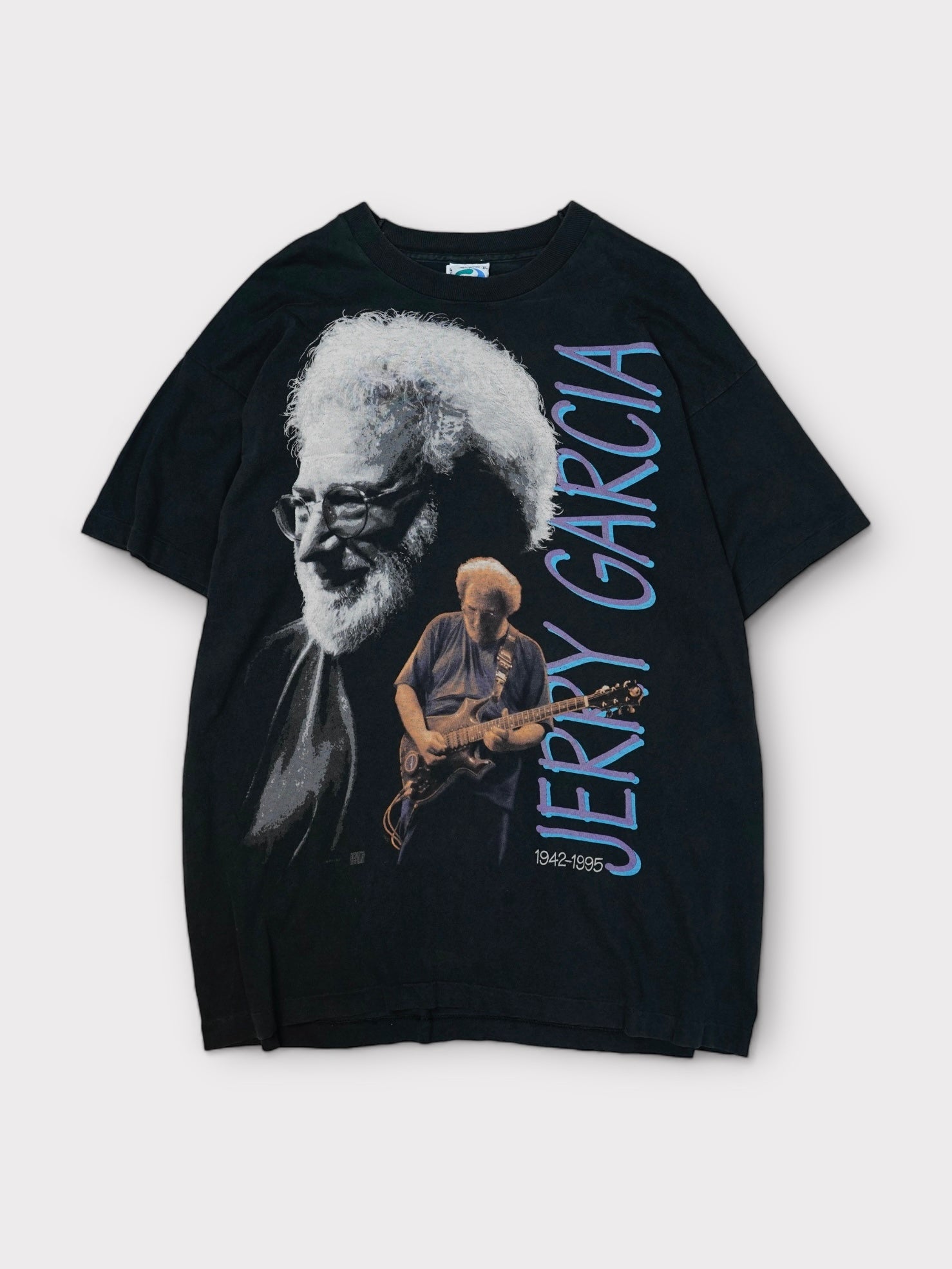 90's LIQUID BLUE JERRY GARCIA tee made in USA【XL】ジェリーガルシア 追悼Tシャツ