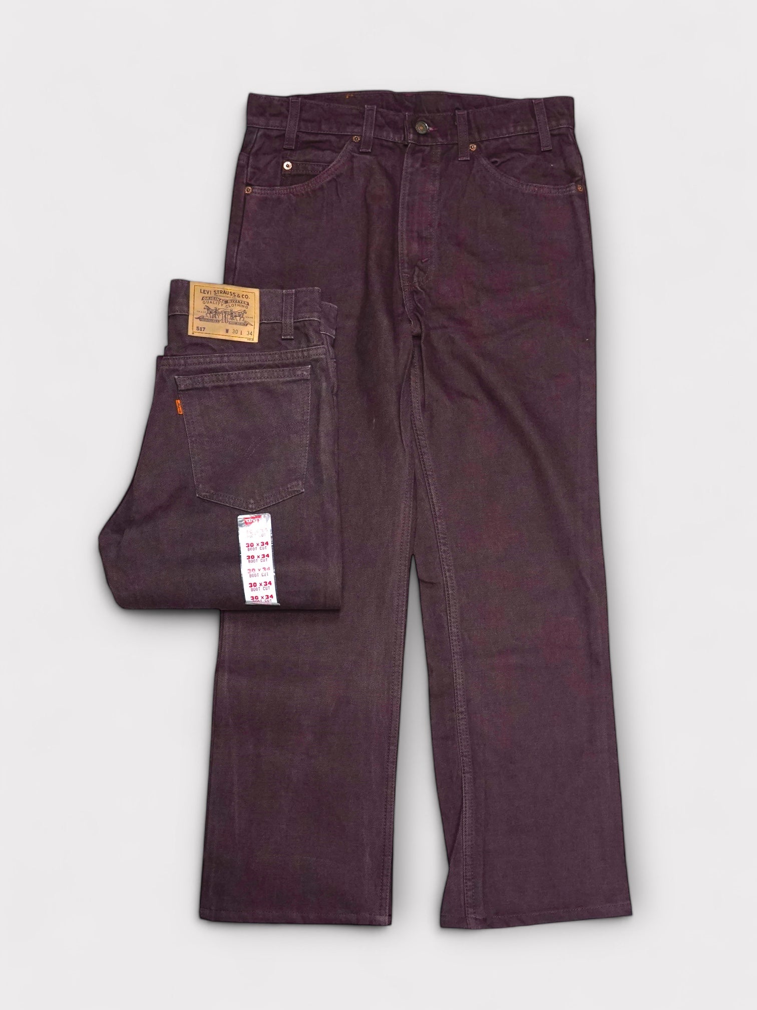 Deadstock 90’s Levi's 517 Burgandy made in USA 後染めバーガンディー