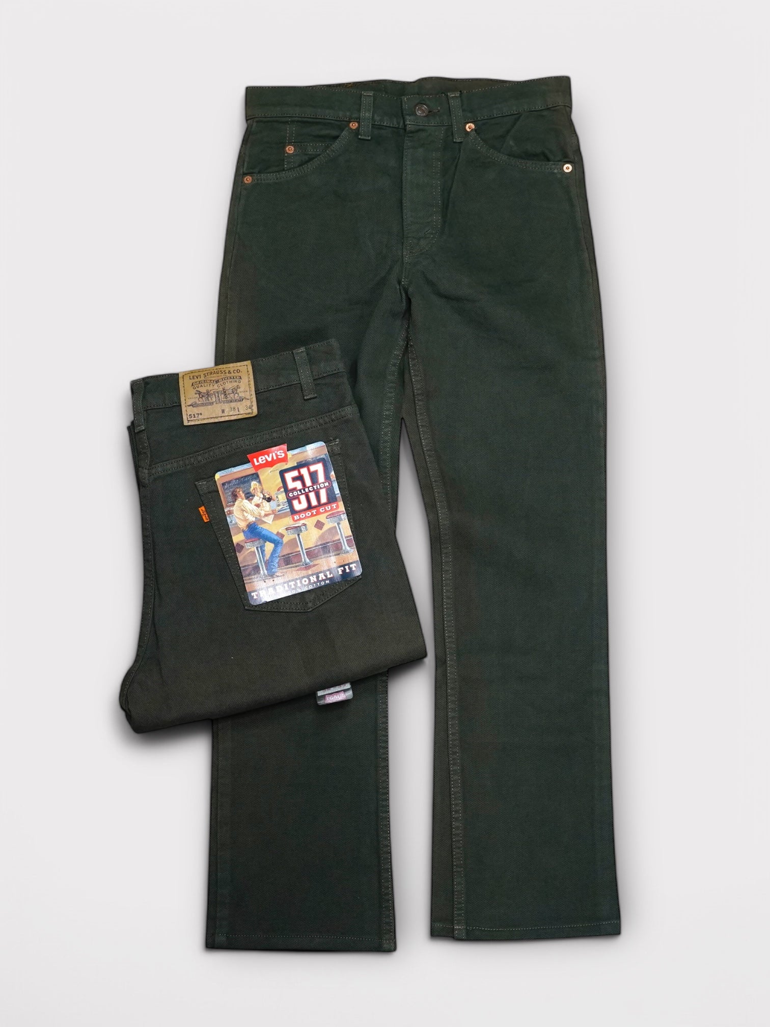 Deadstock 90’s Levi's 517 Khaki made in USA 後染めカーキ