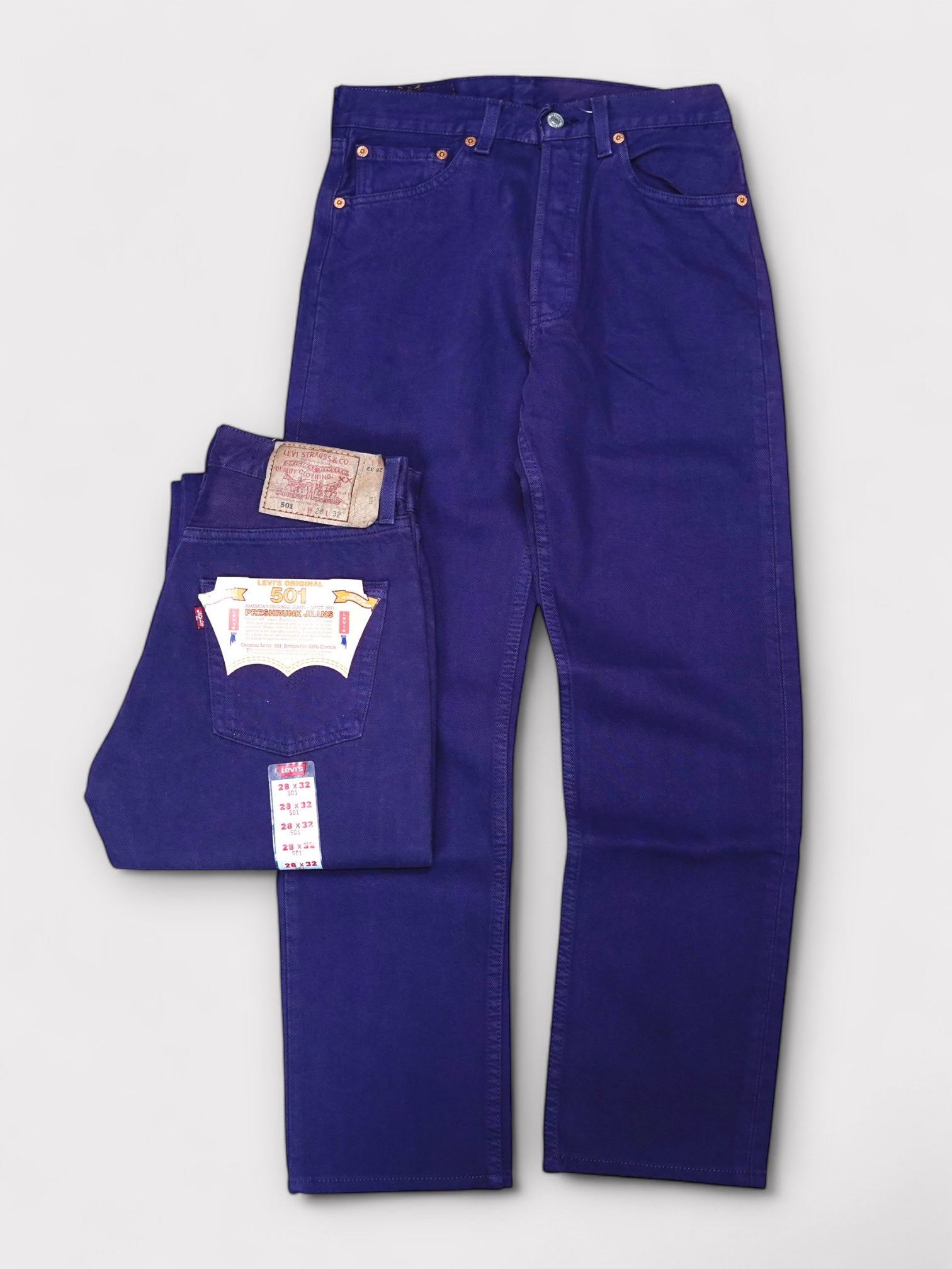 Deadstock 90’s Levi's 501 後染めPurple made in USA【W28 L27.5】リーバイス