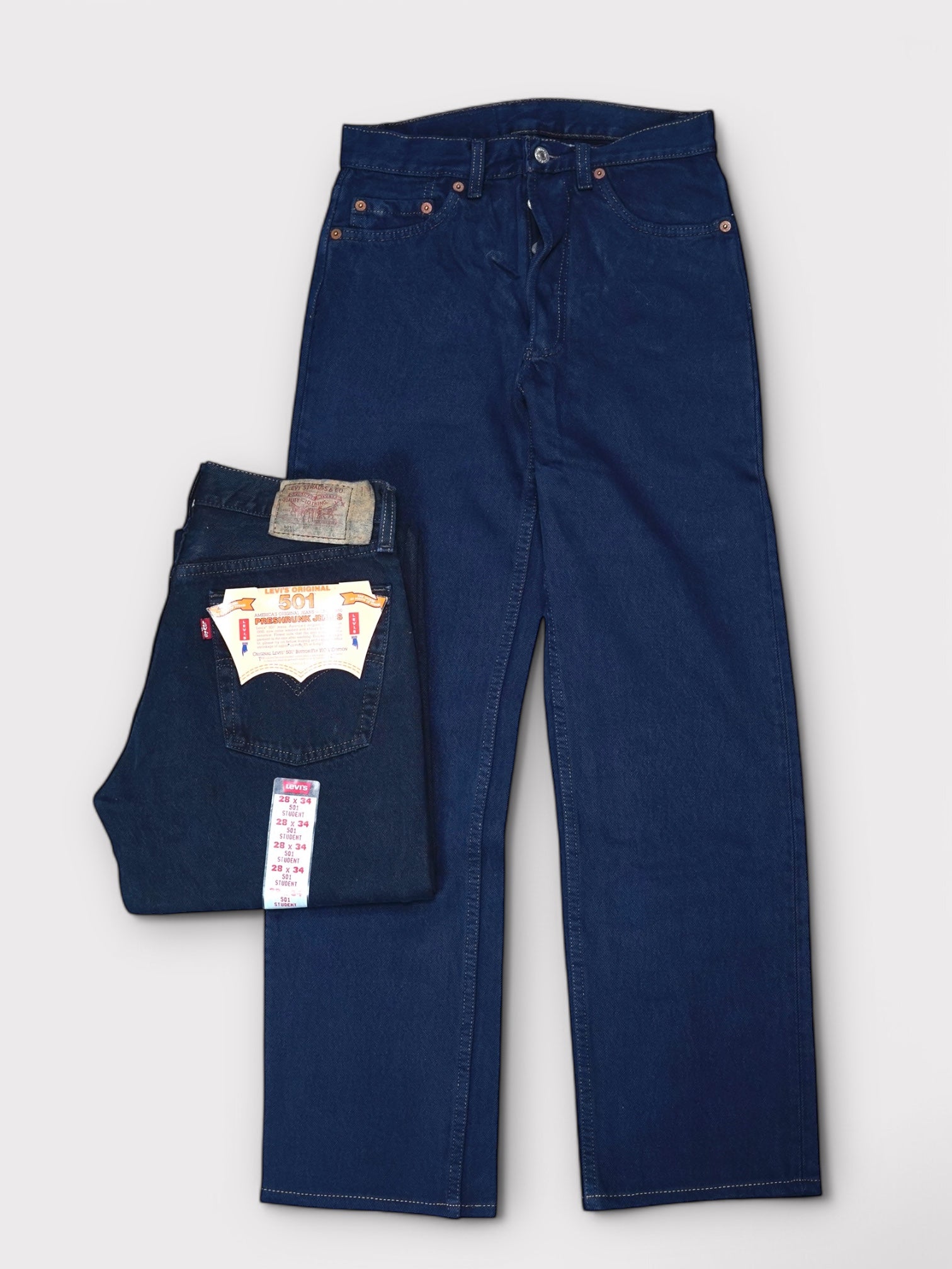 Deadstock 90’s Levi's 501 後染めNavy made in USA【W28 L27.5】リーバイス