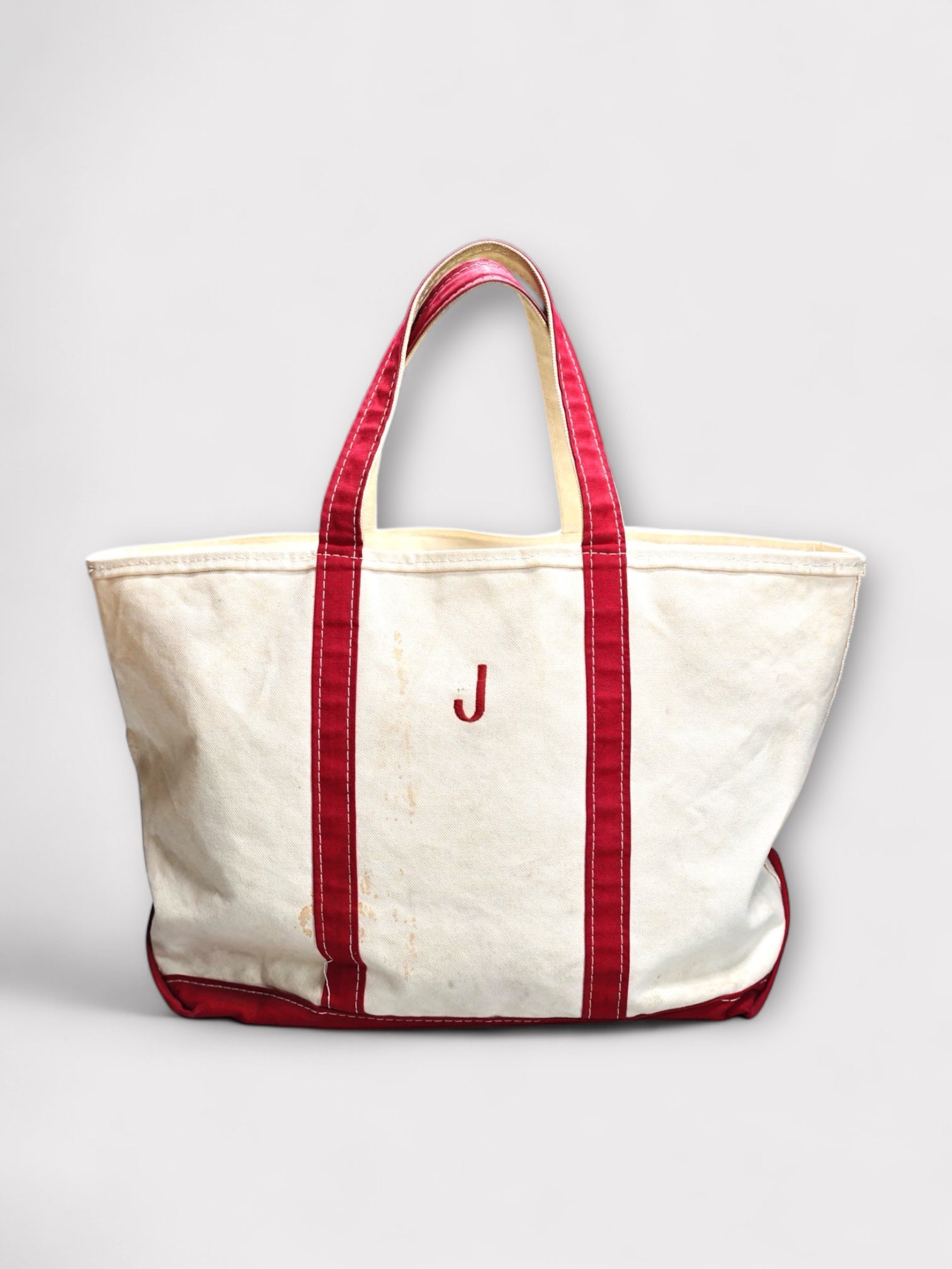 90's L.L.Bean Boat & Tote Zip made in USA【L】② ビーントート 単色4段タグ