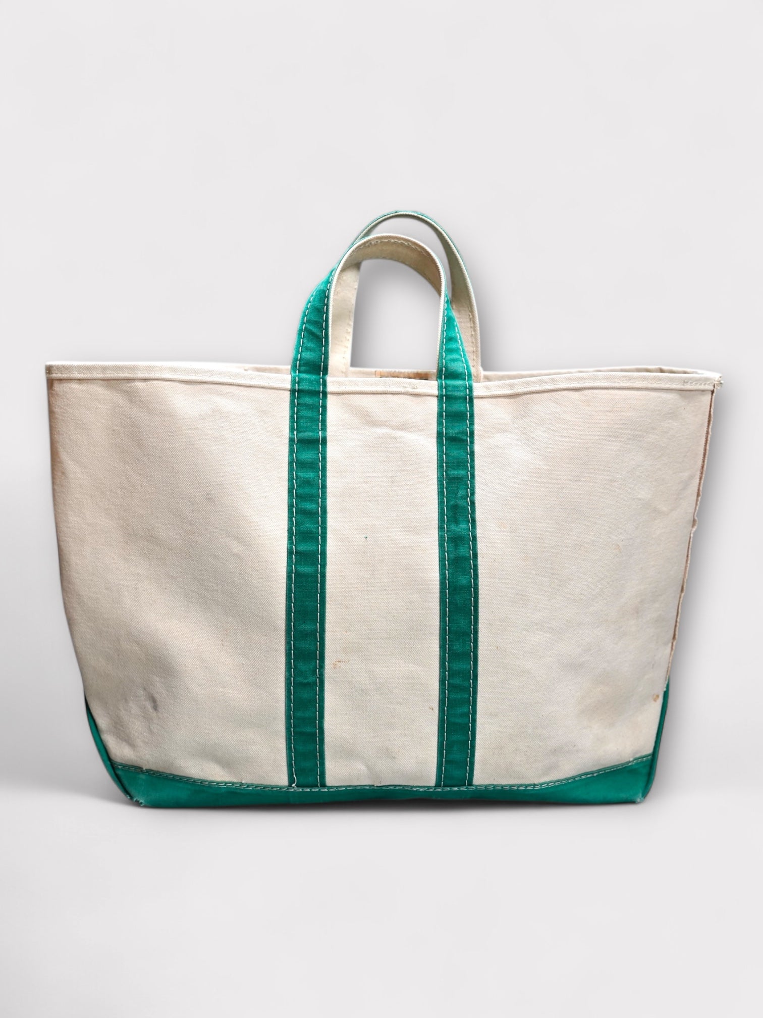 80's L.L.Bean Boat & Tote made in USA【L】 ④ ビーントート 2色タグ 片耳