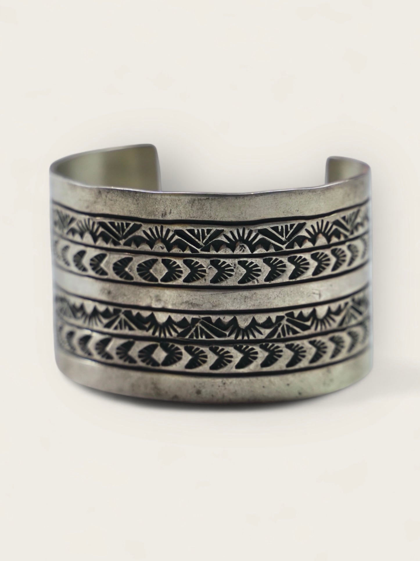 Navajo Rick Enriquez Silver Bangle No.1 ナバホ族 シルバーバングル リックエンリケ
