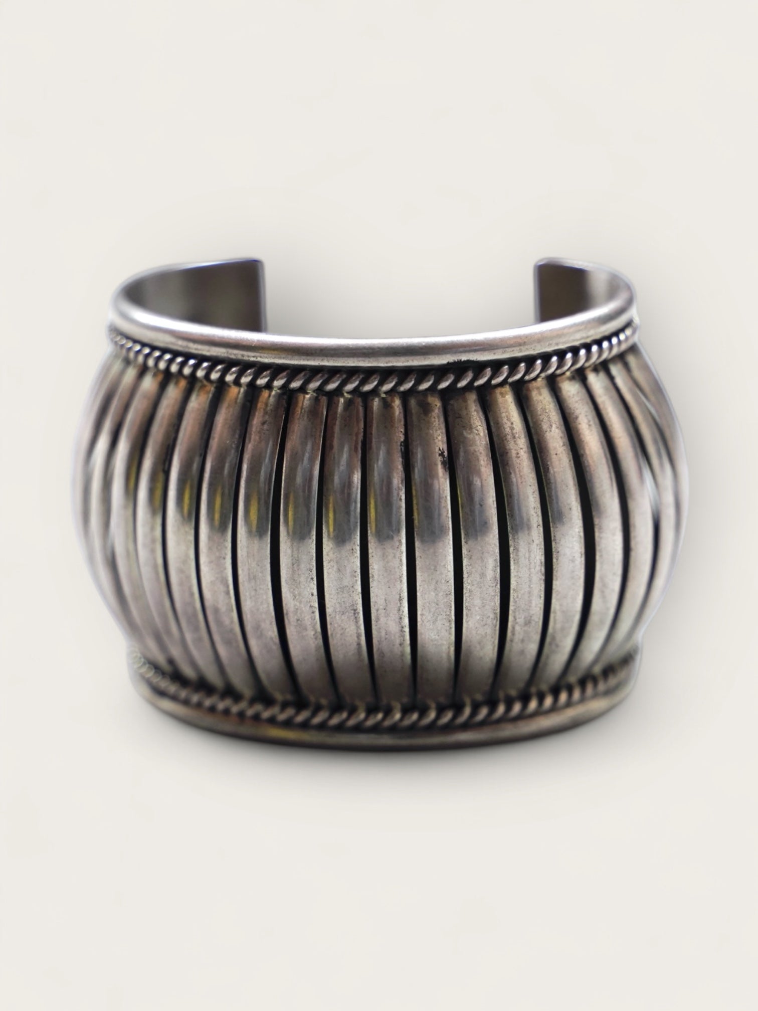 Navajo THOMAS CHARLEY Silver Bangle No.2 ナバホ族 トーマスチャーリー シルバーバングル