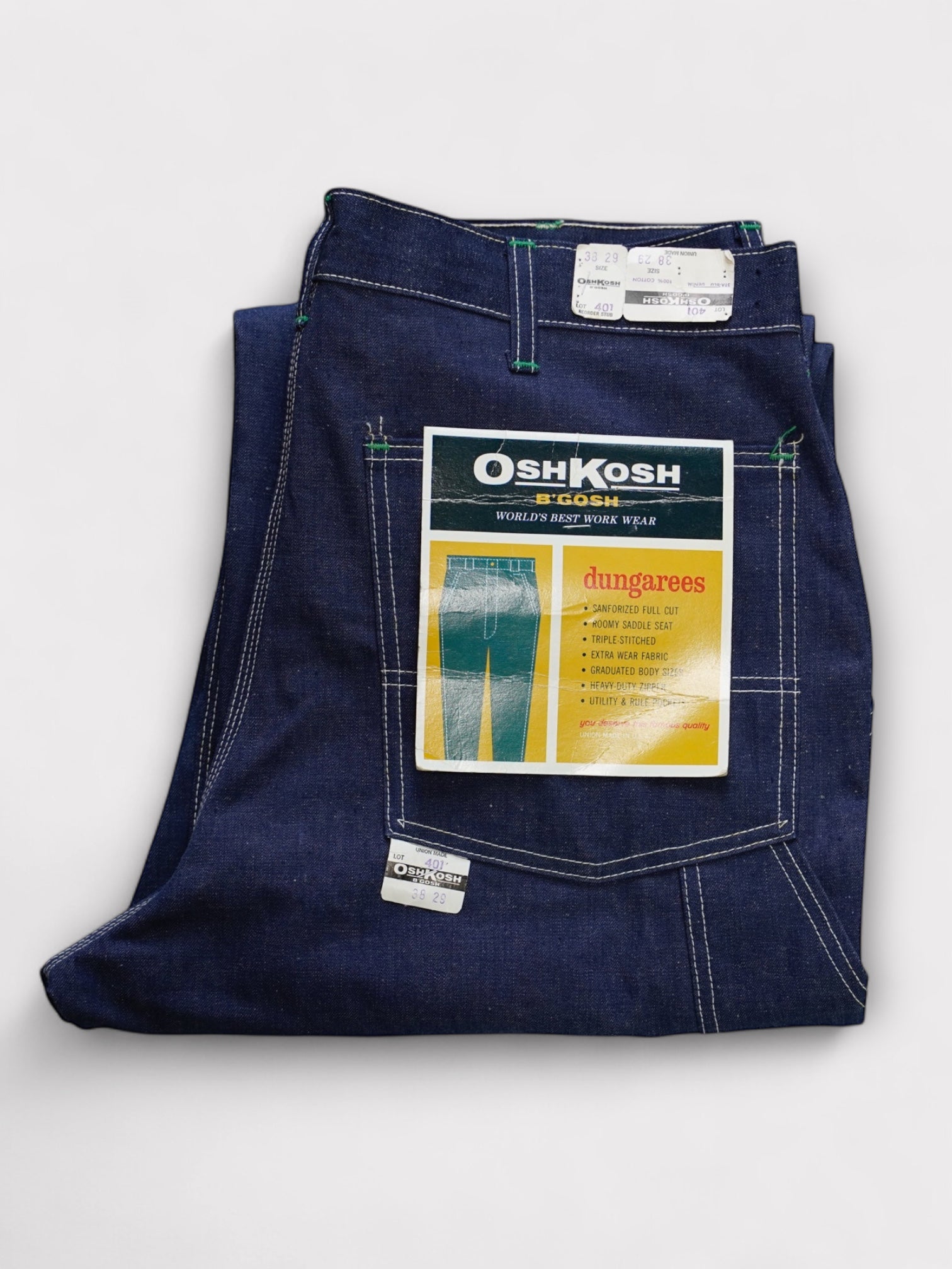 Dead stock 60's OSHKOSH Denim painter pants made in USA【W38 L29】 オシュコシュ デニムペインターパンツ