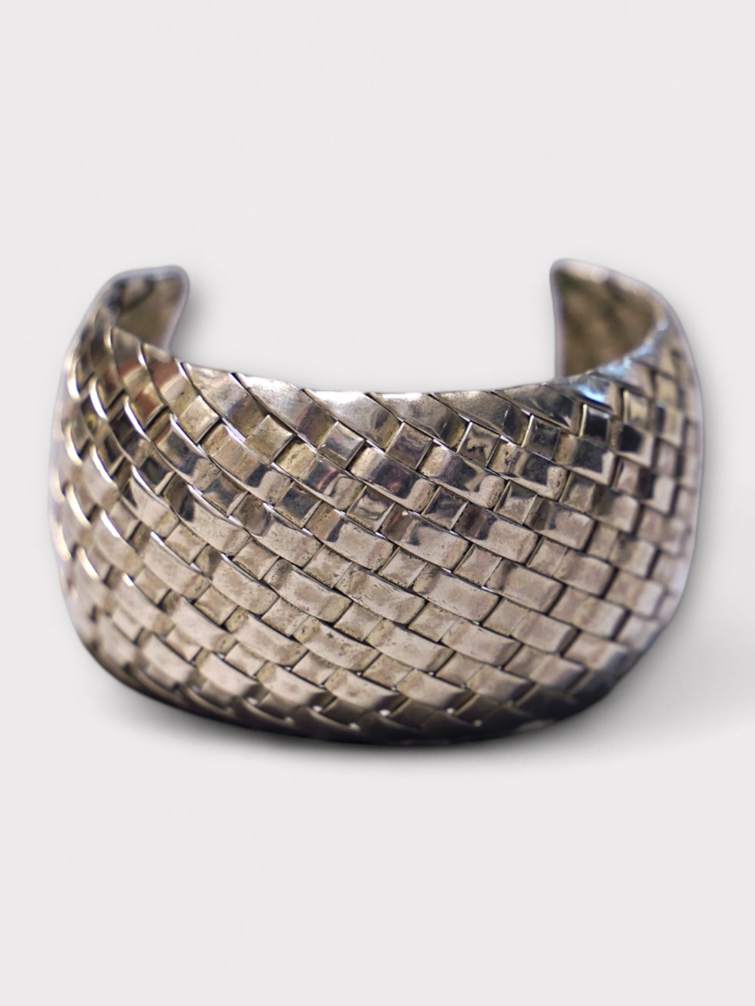 Mexican Jewelry Silver Hinge Bangle / メキシカンジュエリー