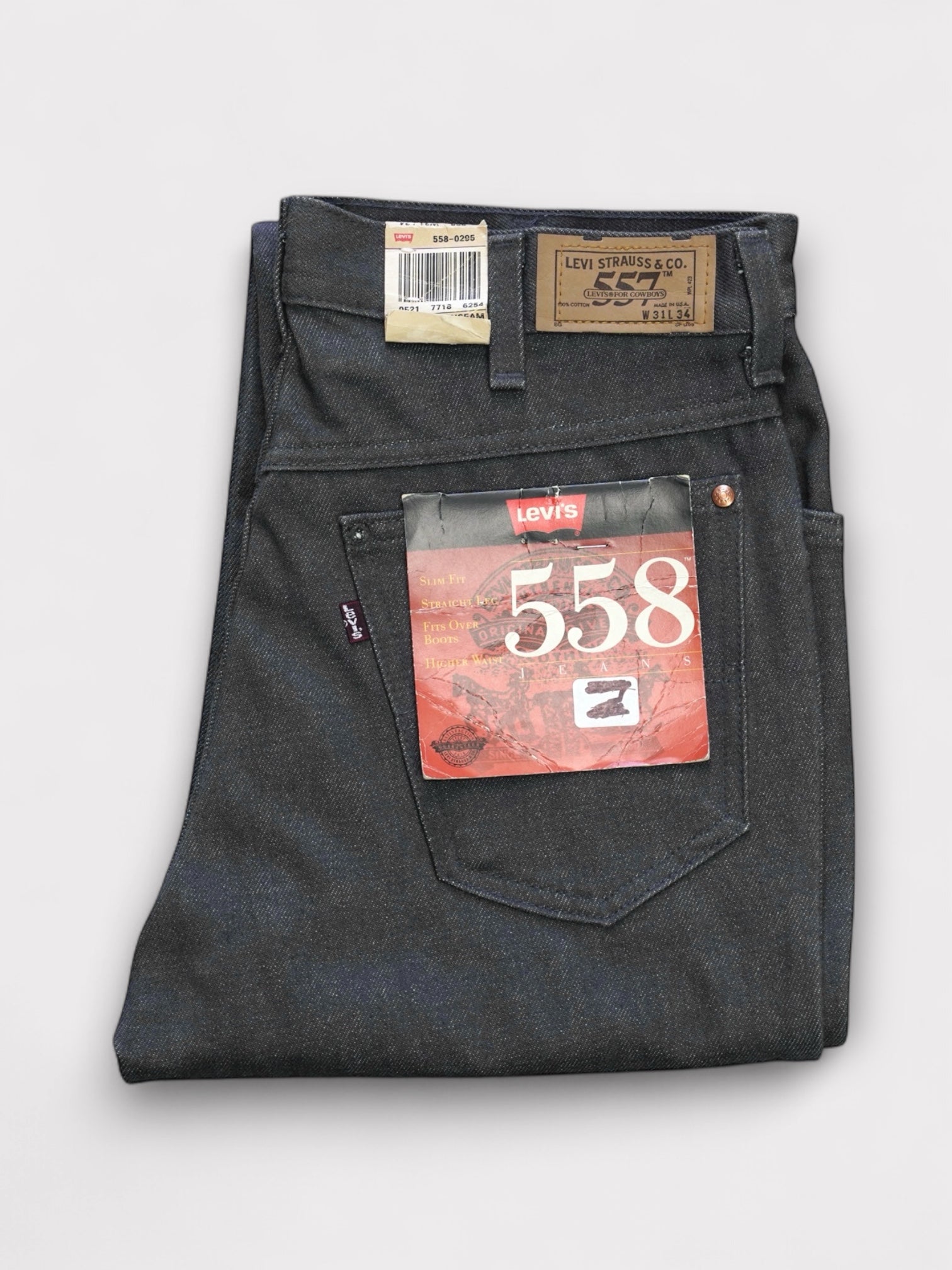Deadstock 90’s Levi's 558 Slim fit 先染めGray made in USA【W31 L28.5】リーバイス