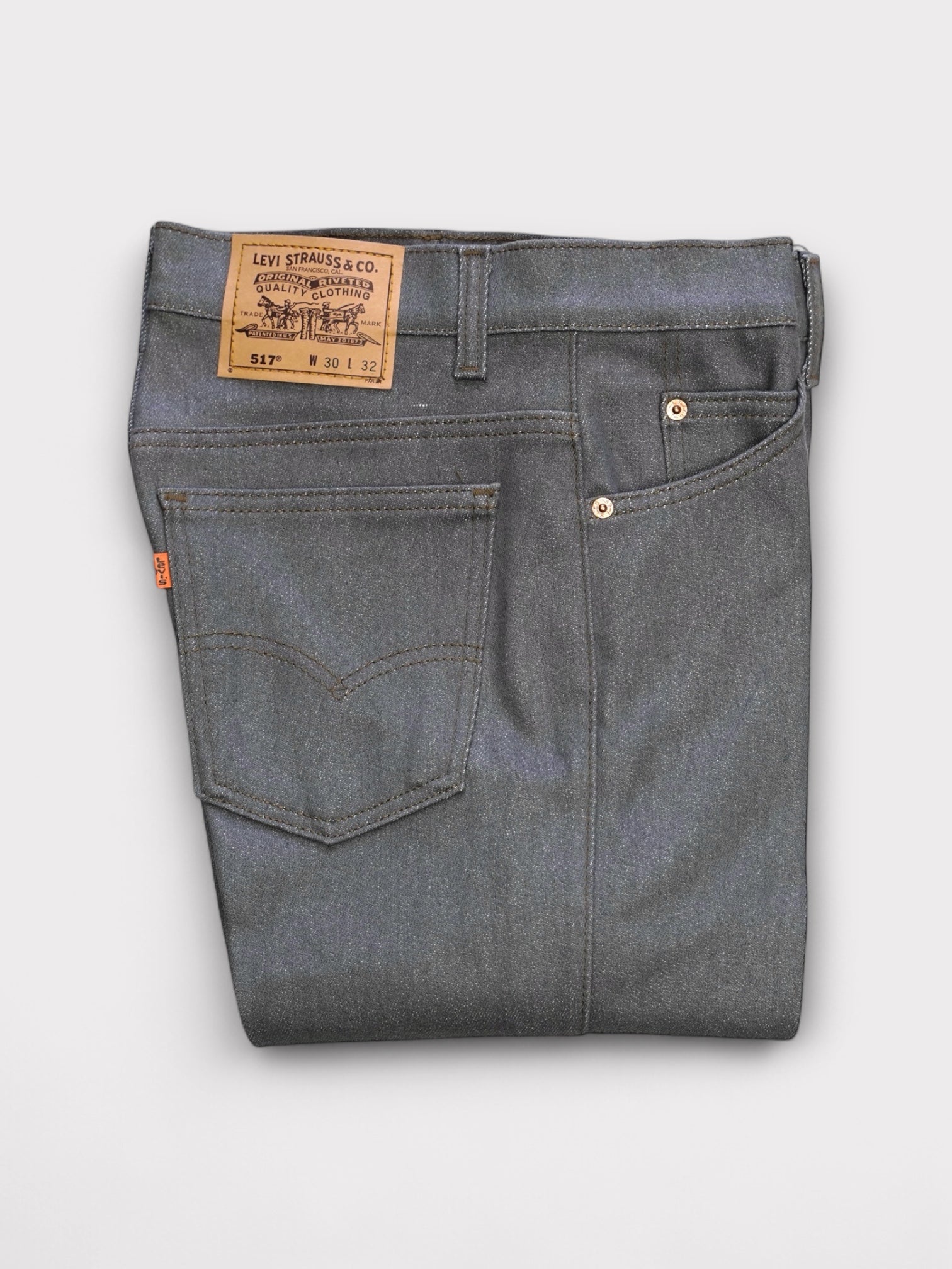 Deadstock 90’s Levi's 517 Stretch 先染めGray Boots cut made in USA【W30 L32】リーバイス ブーツカット ストレッチ