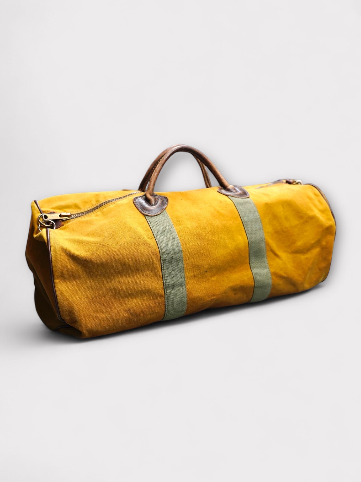 70's L.L.Bean Boston bag "BROWN" 筆記体タグ made in USA【M】No.1 ボストンバッグ