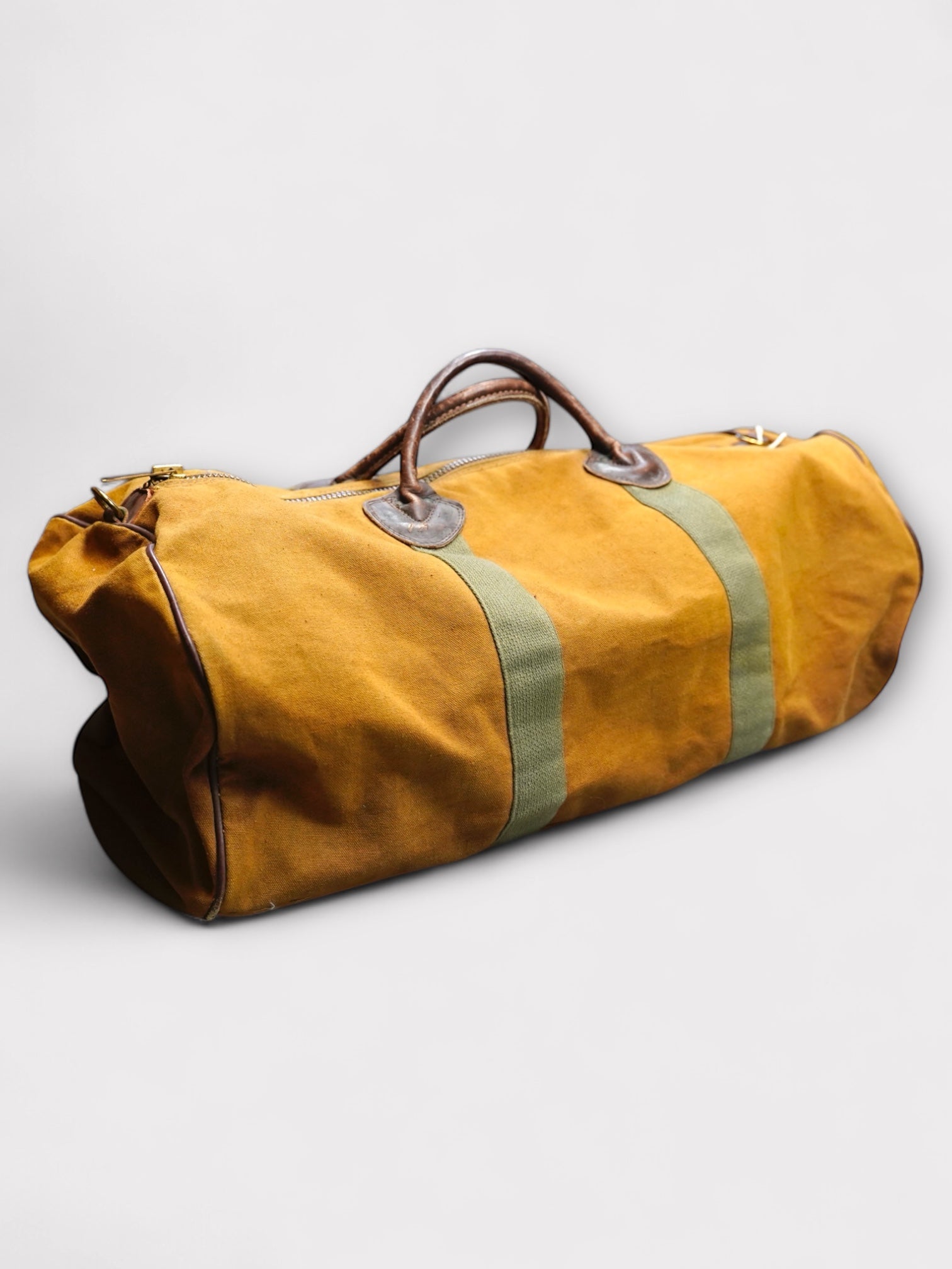70's L.L.Bean Boston bag "BROWN" 筆記体タグ made in USA【M】No.2 ボストンバッグ