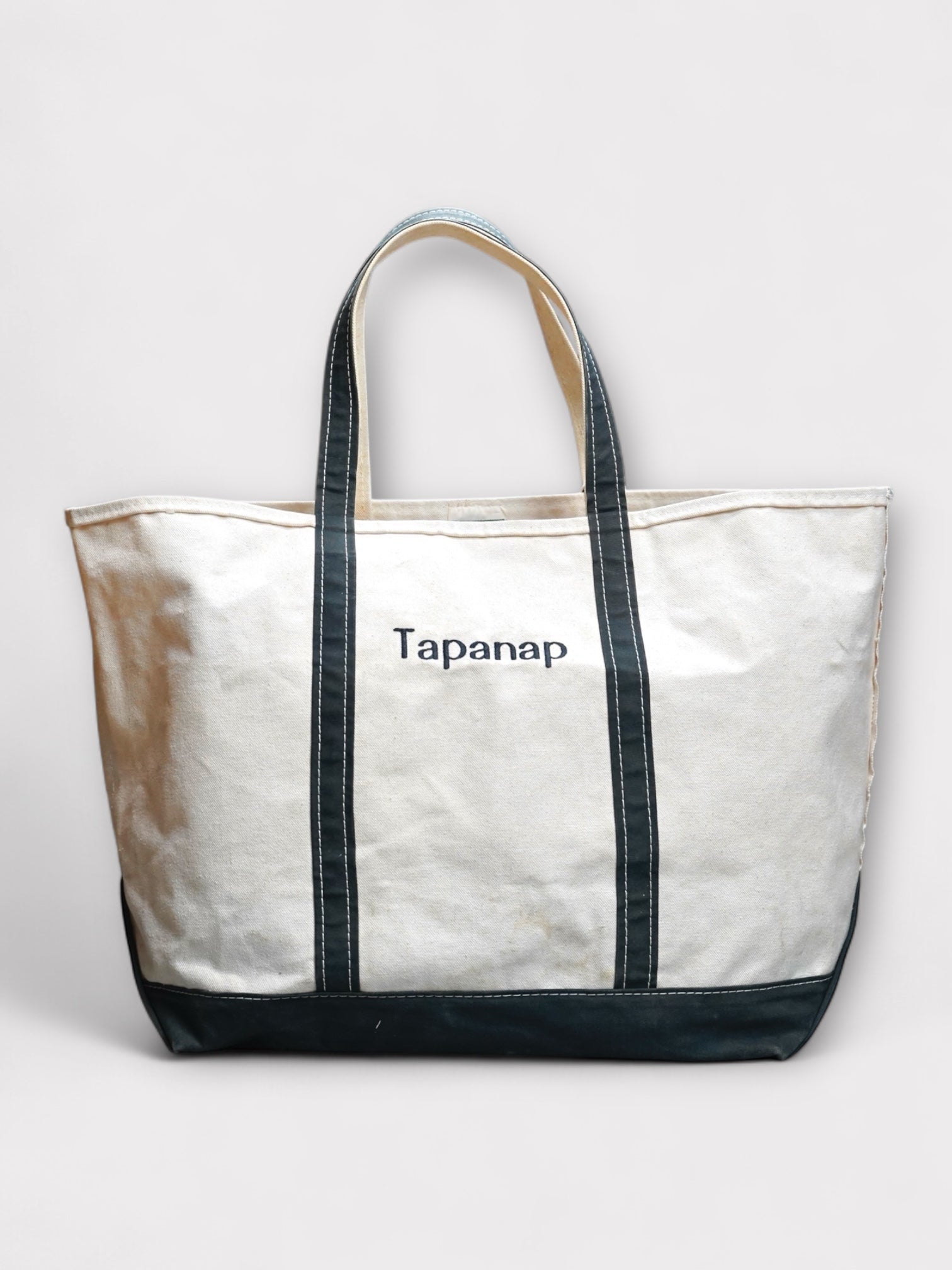90's L.L.Bean Boat & Tote "BLACK" made in USA【XL】 No.18 ビーントート ブラック