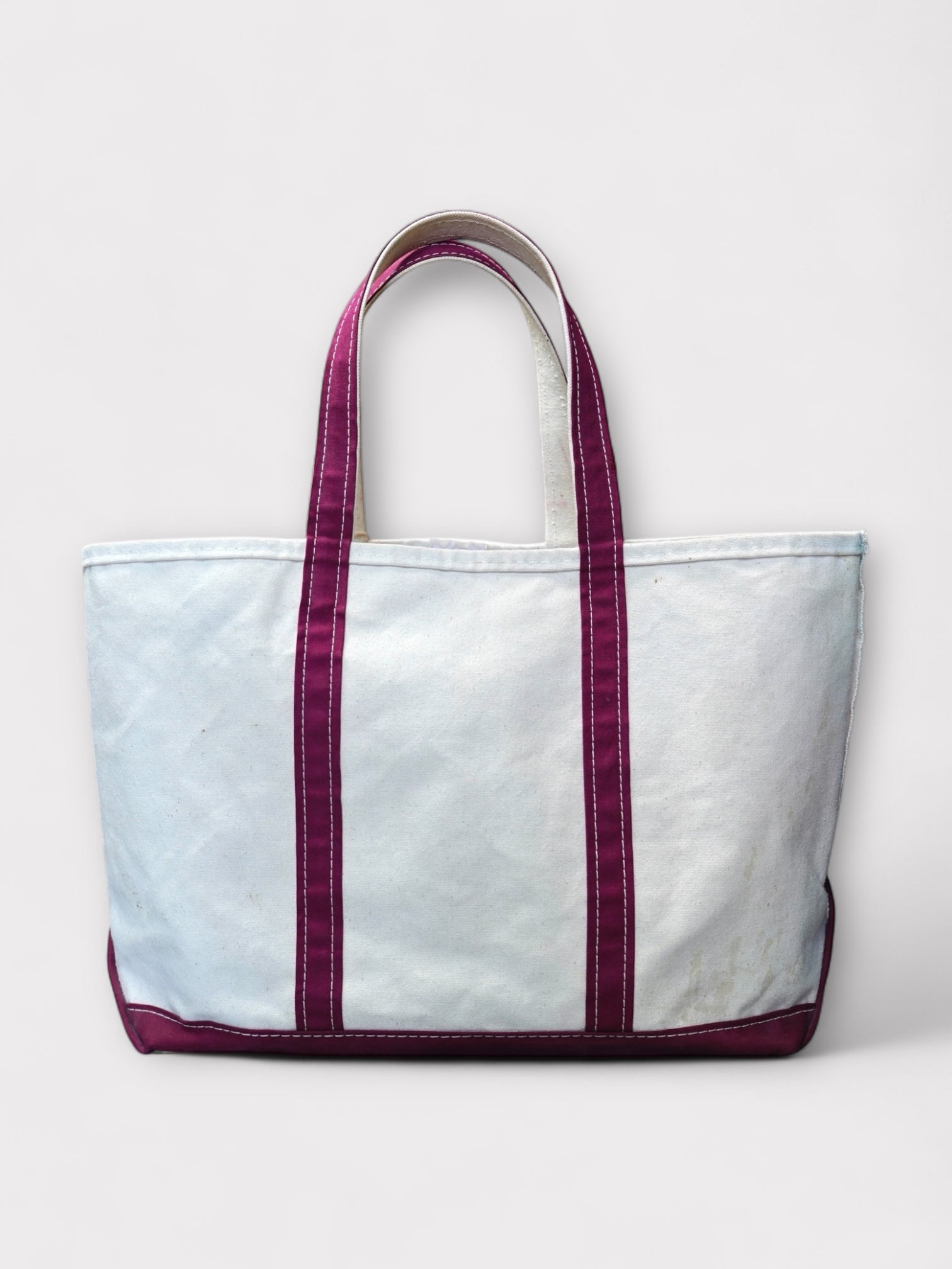 90's L.L.Bean Boat & Tote "Wine Red"  made in USA【L】 No.22 ビーントート ワインレッド