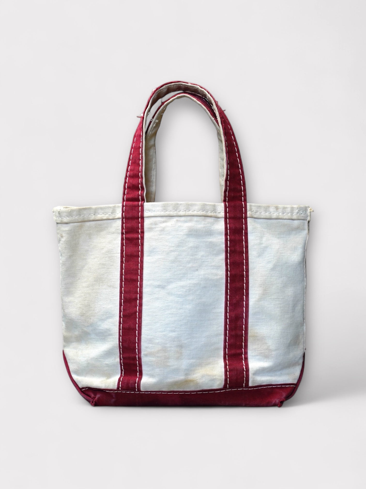 70's L.L.Bean Boat & Tote "RED" 筆記体タグ 内ポケット付き made in USA【S】 No.23 ビーントート
