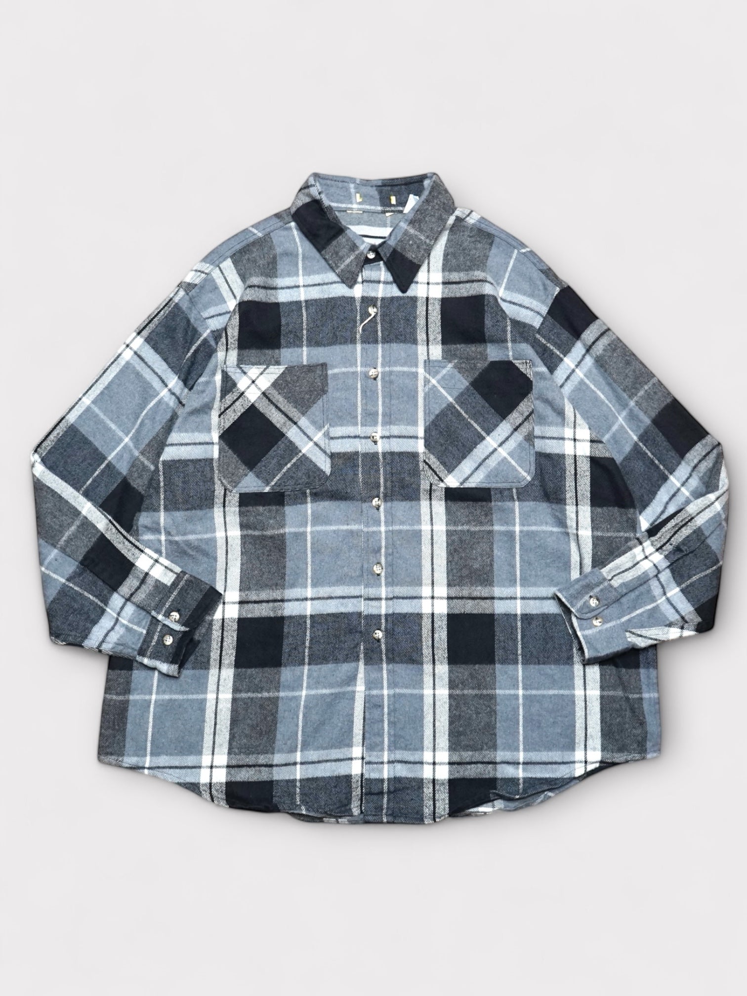 Deadstock 80's ST JOHN'S BAY × BIG MAC Cotton heavy flannel shirt made in USA【XXL】セントジョンズベイ ビックマック コットンヘビーネルシャツ