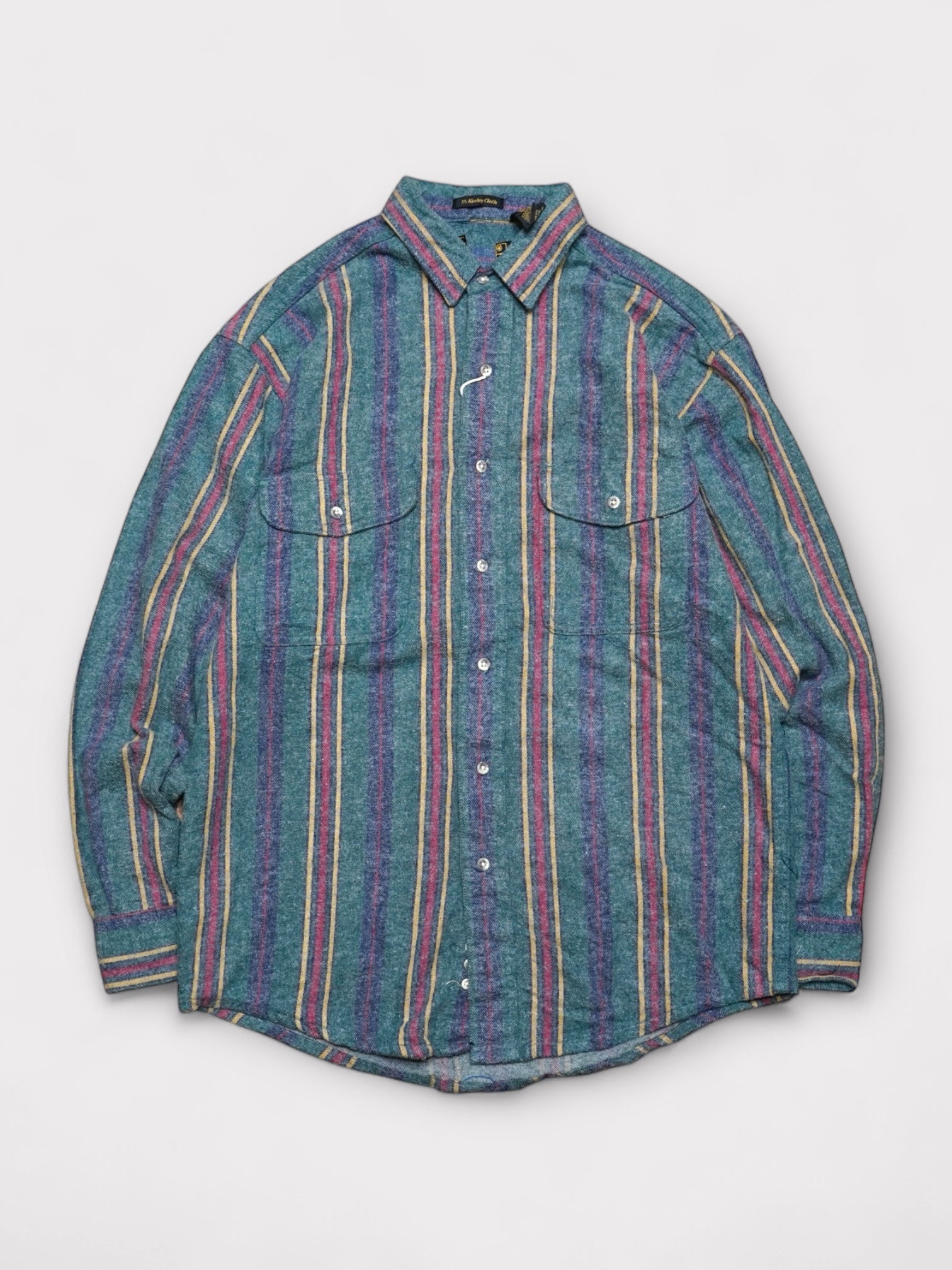 Deadstock80's Eddie Bauer Mackinley Cloth stripe shirt made in Dominica　エディバウアー マッキンリークロス ストライプシャツ